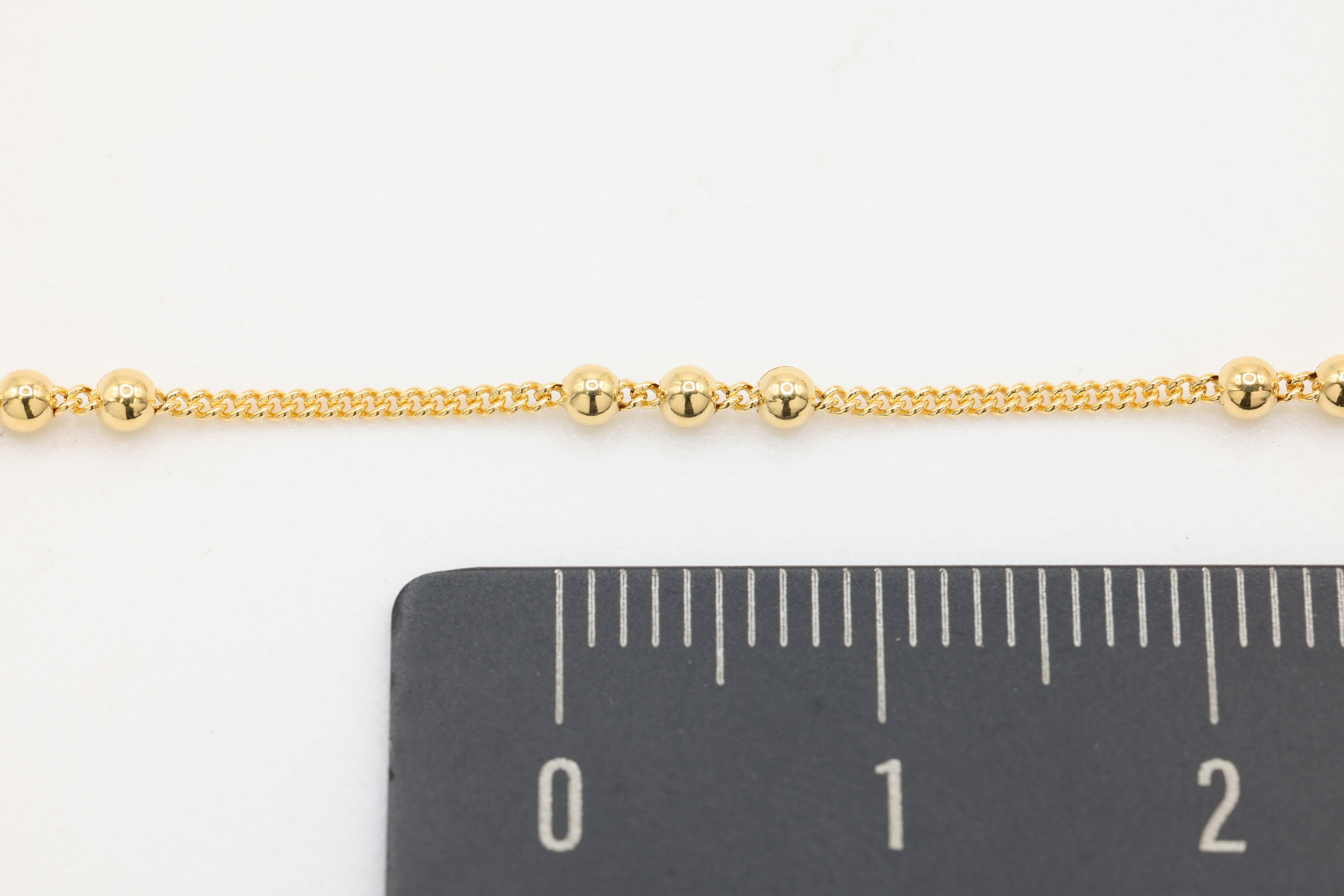 Three Bead Satellite Chain, 14/20 Gold-Filled, Wholesale, Pay Per Foot, Jewelry Making Chain