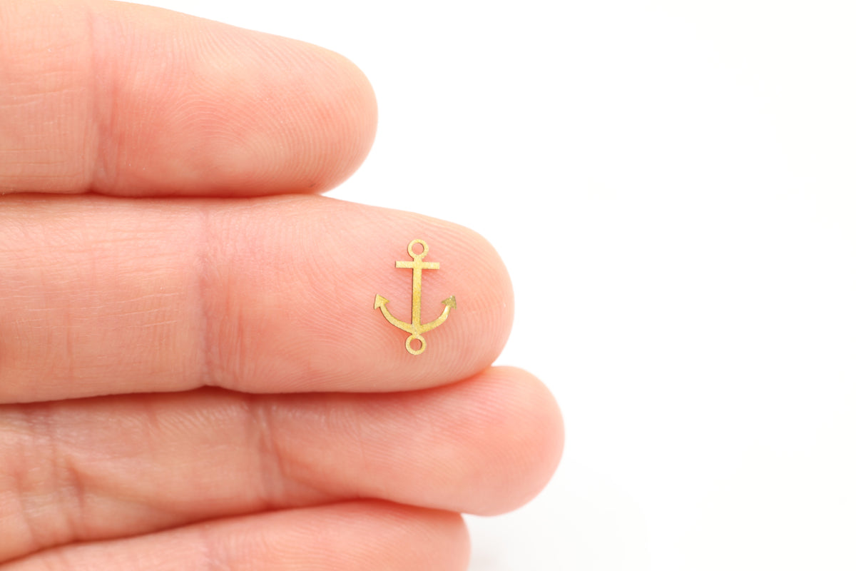 Anchor Connector Charm, 14/20 Gold-Filled, 10mm x 7mm, Wholesale, Sailor Anchor, Jewelry Making Charm