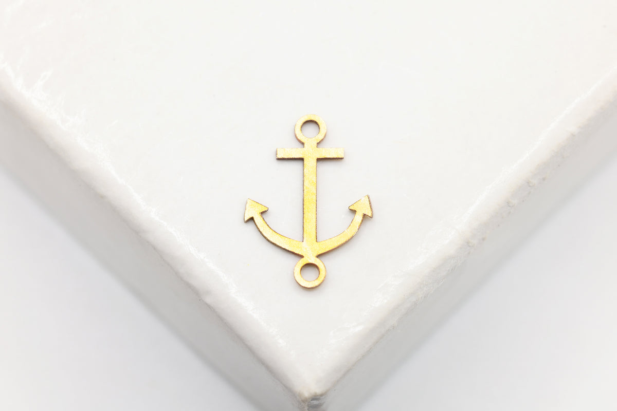 Anchor Connector Charm, 14/20 Gold-Filled, 10mm x 7mm, Wholesale, Sailor Anchor, Jewelry Making Charm