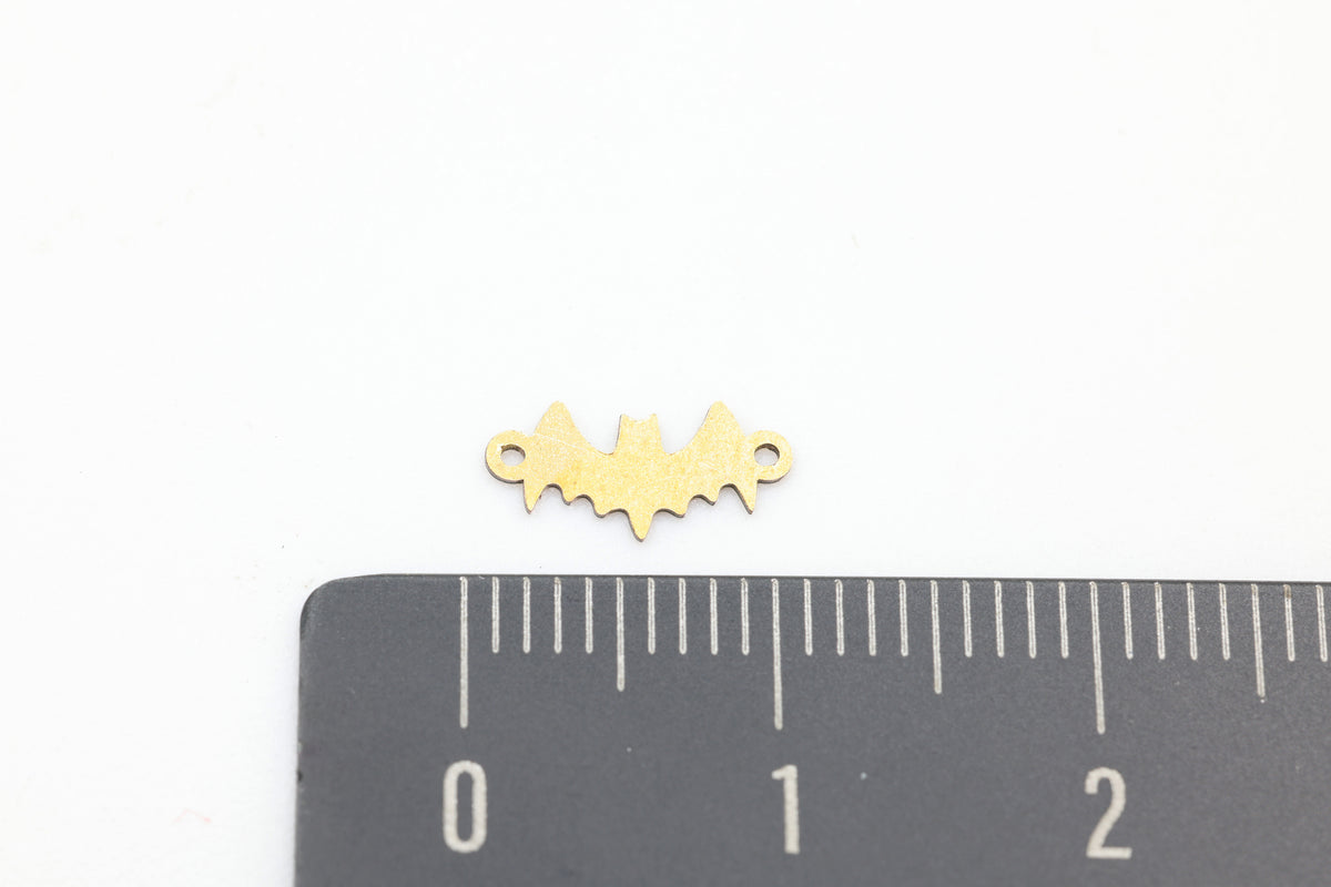 Bat Connector Charm, 14/20 Gold-Filled, 10mm x 5mm, Wholesale, Spooky Halloween Charm, Jewelry Making Charm