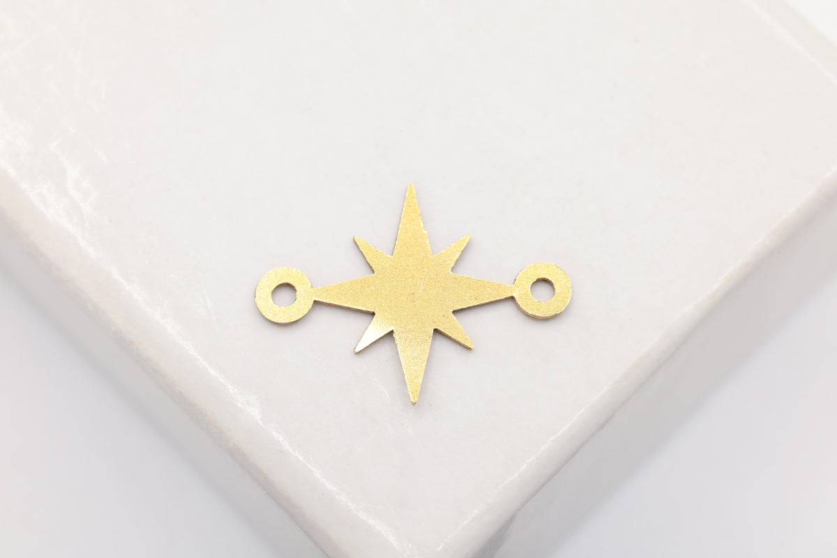 Star Connector Charm, 14/20 Gold-Filled, 15mm x 5mm, Wholesale, Jewelry Making Charm