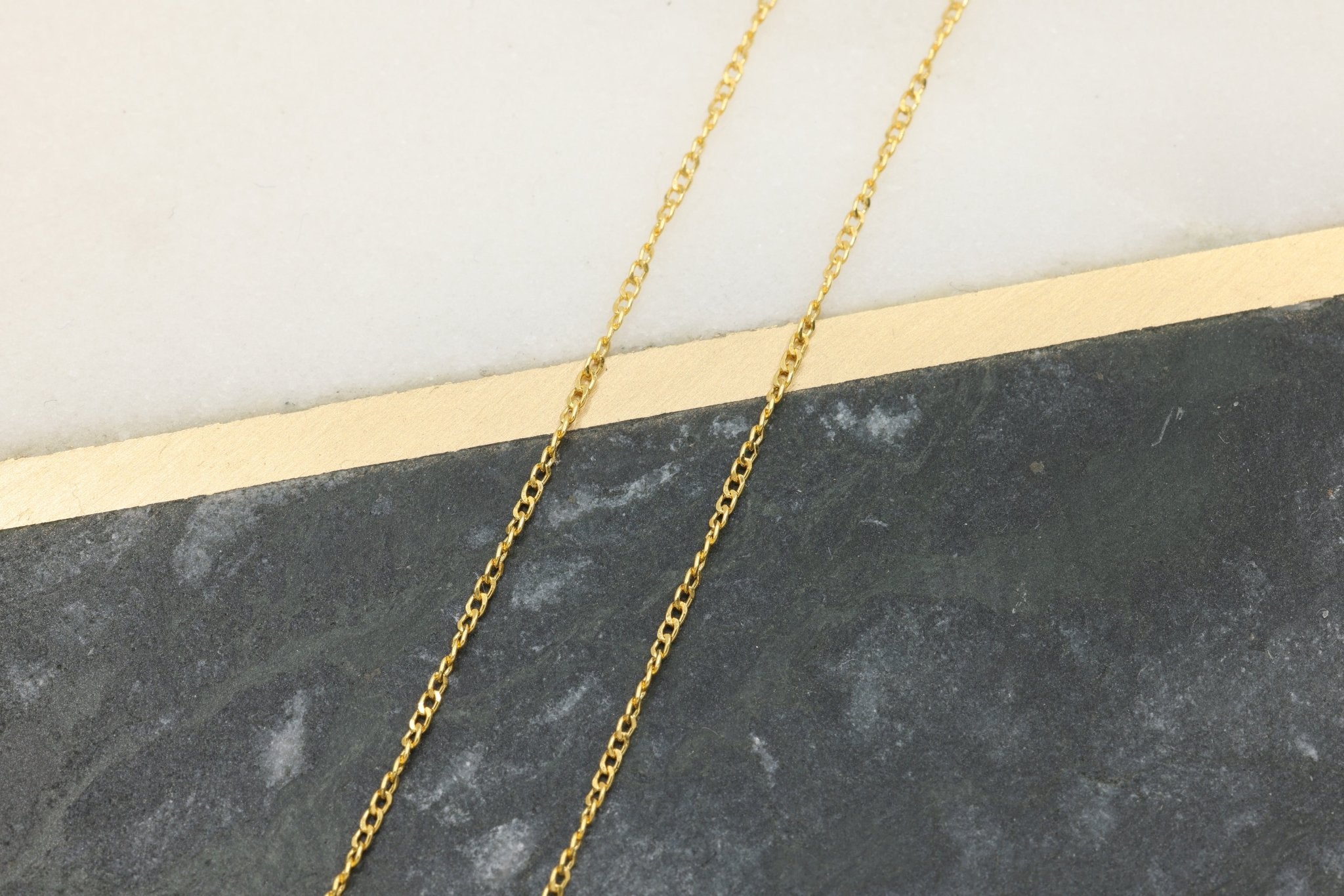 1mm Singapore Chain, 14/20 Gold - Filled, Wholesale, Pay Per Foot, Jewelry Making Chain - HarperCrown