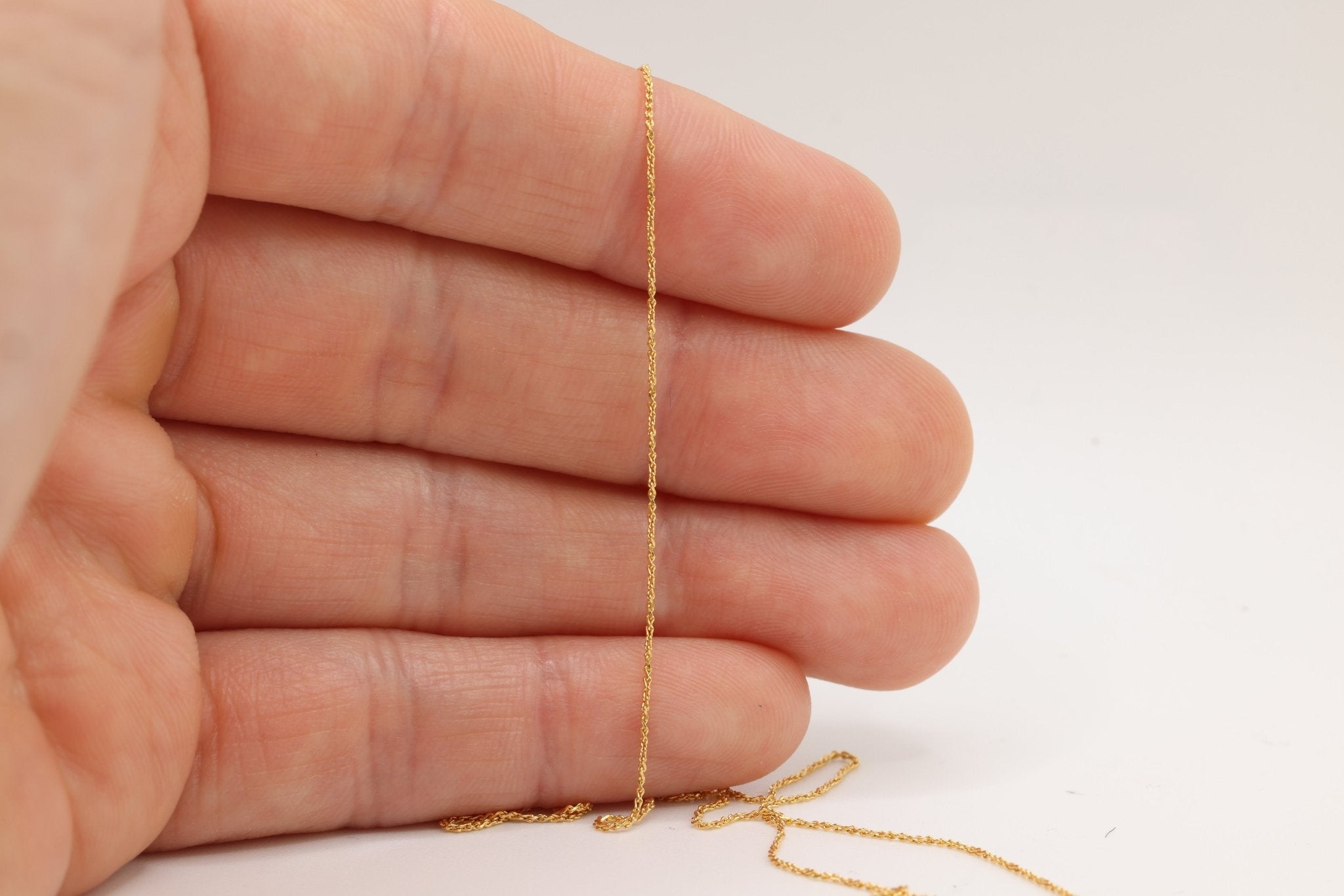 1mm Swage Chain, 14/20 Gold - Filled, Wholesale, Pay Per Foot, Jewelry Making Chain - HarperCrown