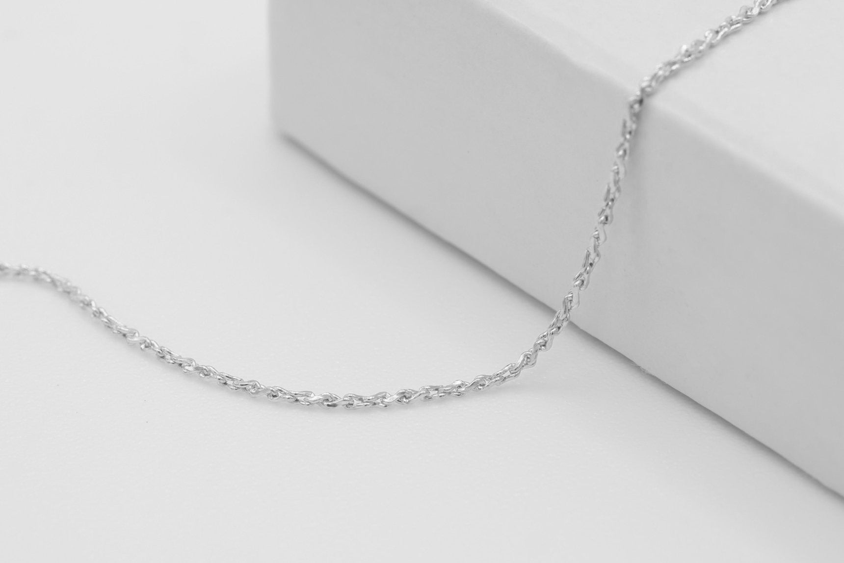 1mm Swage Chain, 925 Sterling Silver, Wholesale, Pay Per Foot, Jewelry Making Chain - HarperCrown