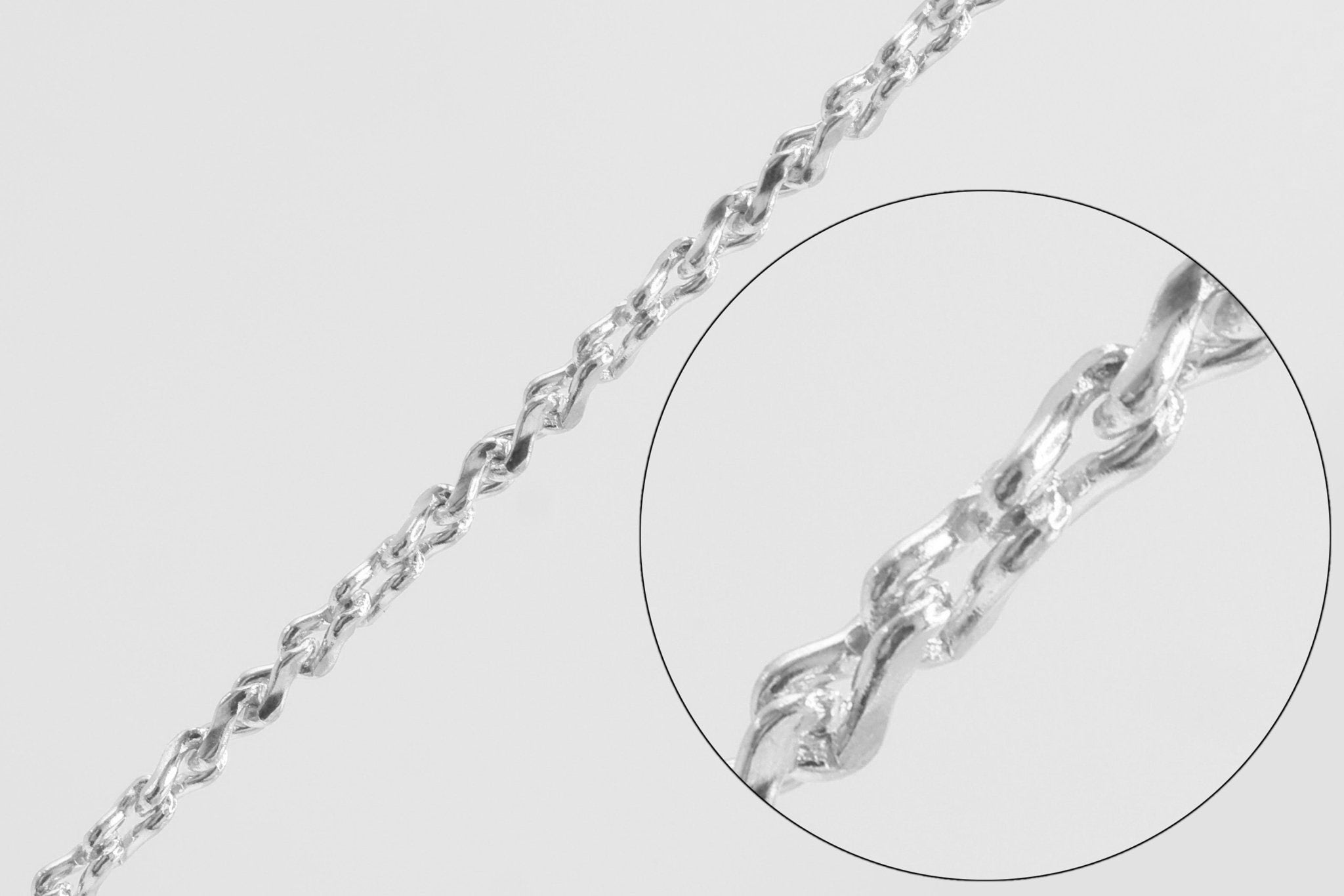1mm Swage Chain, 925 Sterling Silver, Wholesale, Pay Per Foot, Jewelry Making Chain - HarperCrown
