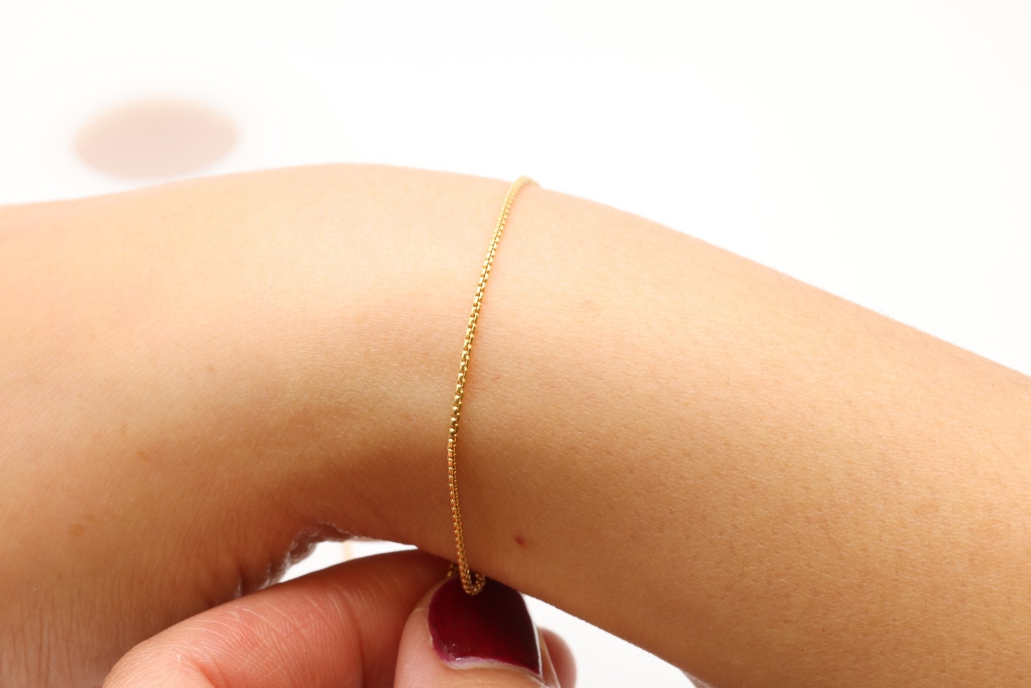 1mm Venetian Box Chain, 14/20 Gold - Filled, Wholesale, Pay Per Foot, Jewelry Making Chain - HarperCrown