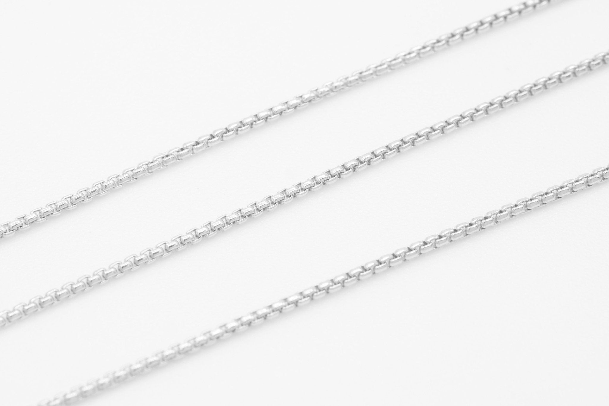 1mm Venetian Box Chain, 925 Sterling Silver, Wholesale, Pay Per Foot, Jewelry Making Chain - HarperCrown