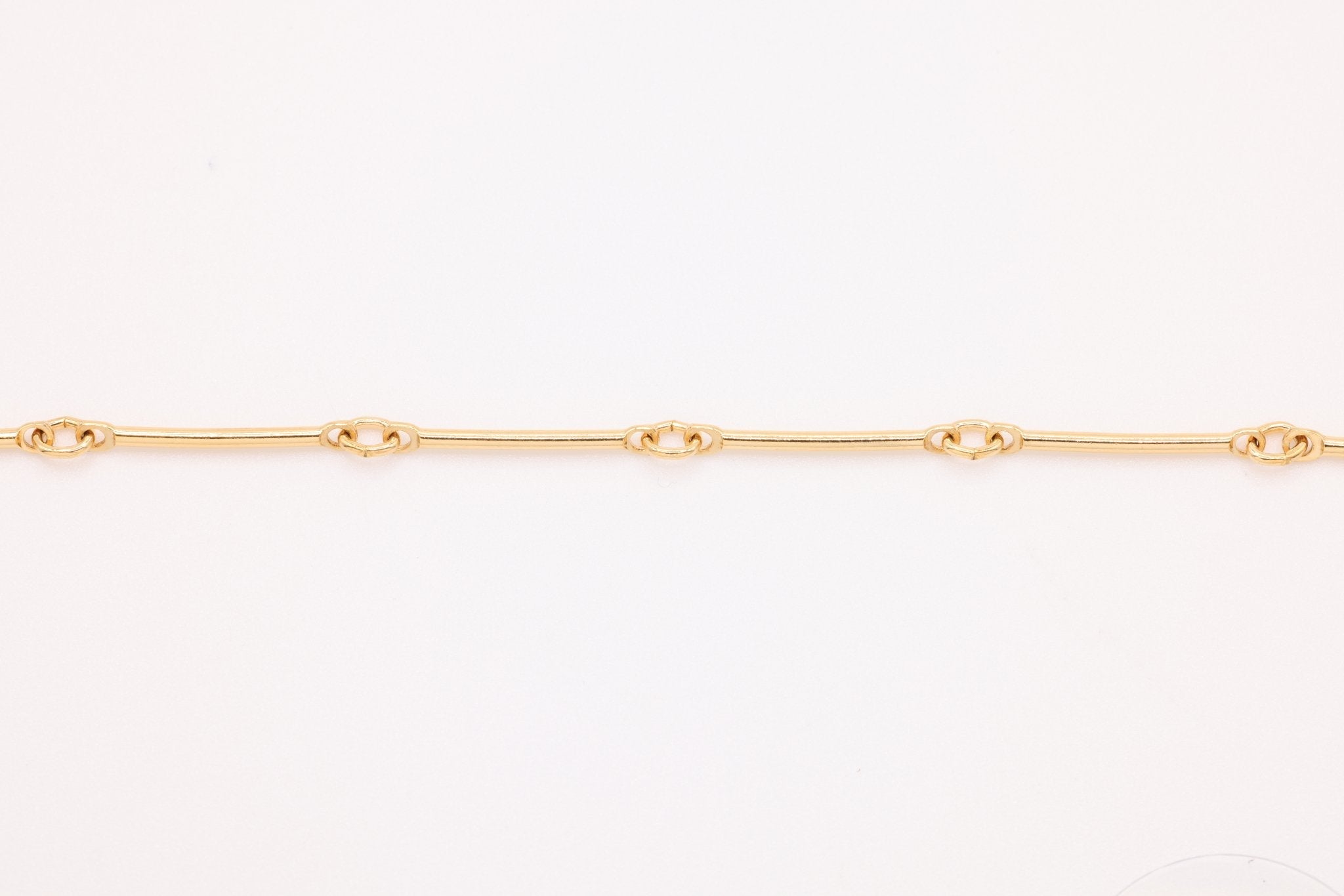 1mm x 12mm Bar Link Chain, Gold - Filled, Bulk DIY Spool Pay Per Foot Jewelry Making Chain - HarperCrown