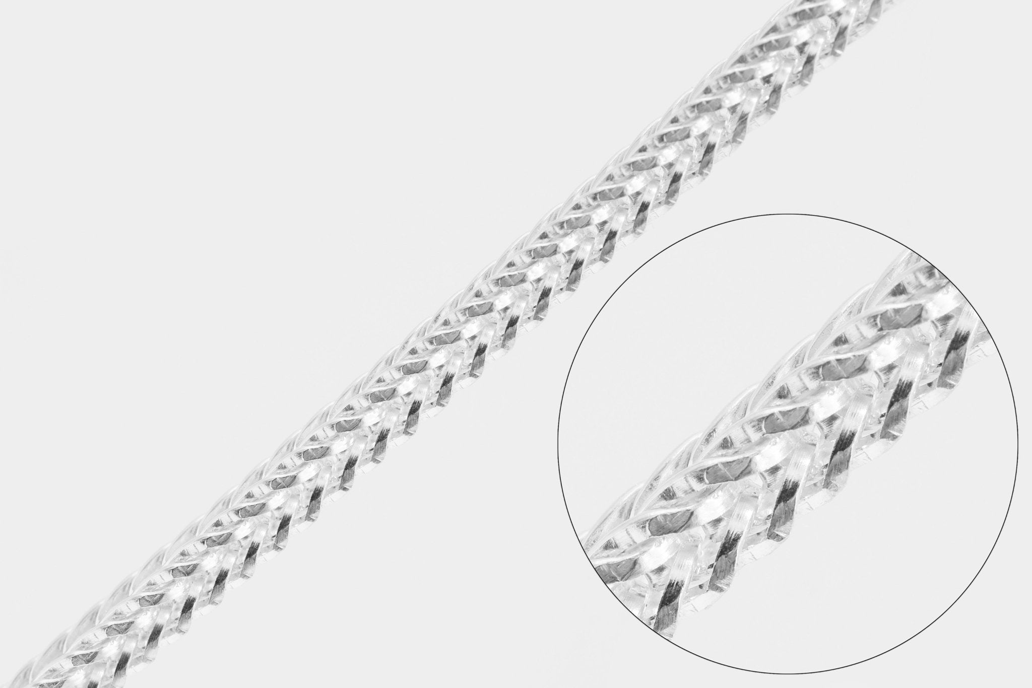 2.2mm Foxtail Fancy Chain, 925 Sterling Silver, Wholesale, Pay Per Foot, Jewelry Making Chain - HarperCrown