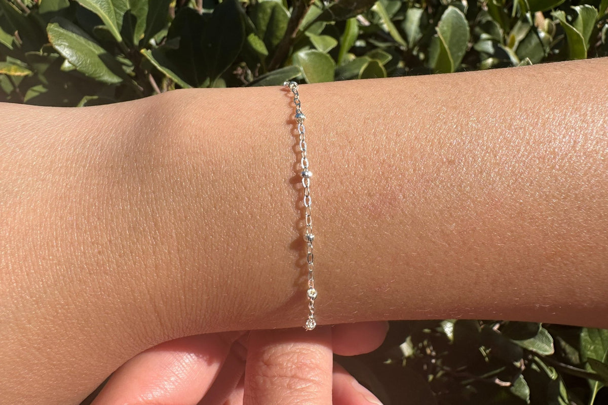 2.2mm Satellite Flat Cable Chain, 925 Sterling Silver, Wholesale, Pay Per Foot, Jewelry Making Chain - HarperCrown