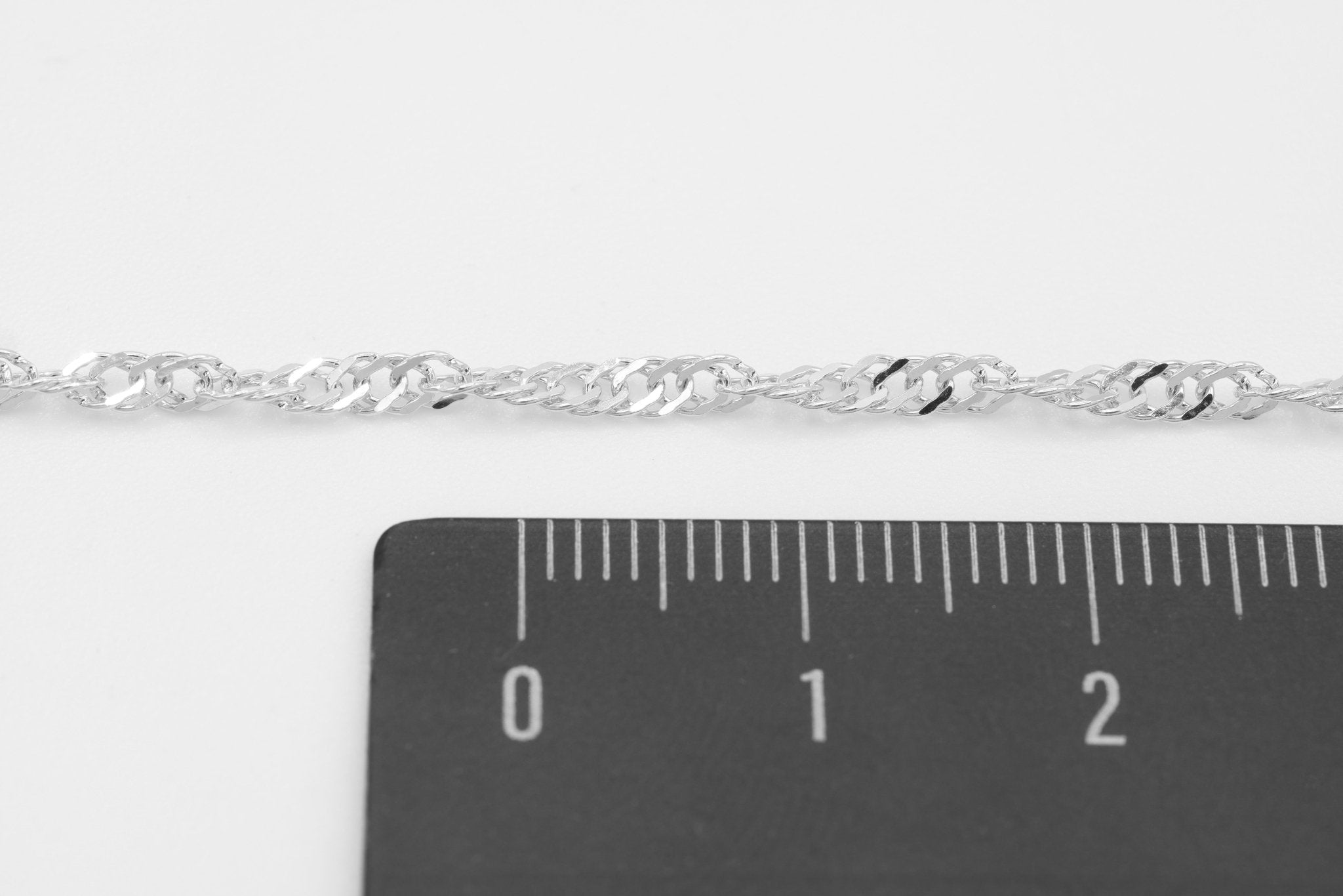 2.3mm Double Rope Chain, 925 Sterling Silver, Wholesale, Pay Per Foot, Jewelry Making Chain - HarperCrown