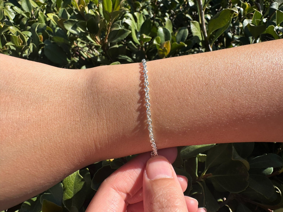 2.4mm Cable Chain, 925 Sterling Silver, Wholesale, Pay Per Foot, Jewelry Making Chain - HarperCrown