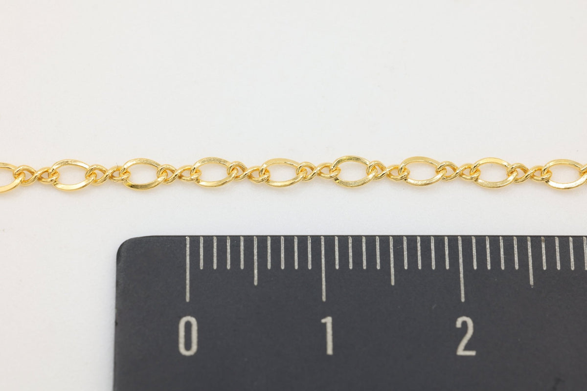 2.4mm Figure Eight Chain, 14/20 Gold-Filled, Wholesale, Pay Per Foot, Jewelry Making Chain - HarperCrown