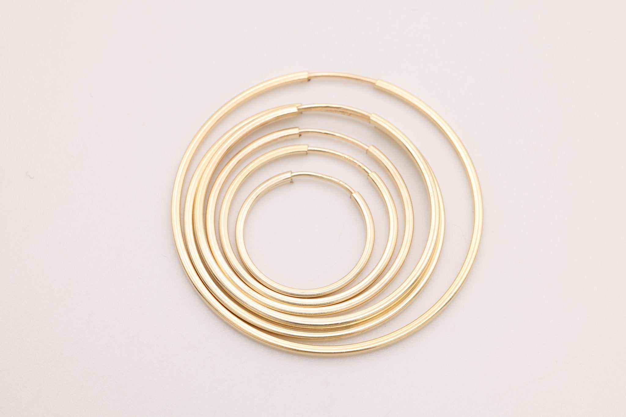 25mm Endless Hoop Earrings, 14K Gold - Filled, Minimalist Delicate Earrings, Wholesale Jewelry Earrings - HarperCrown