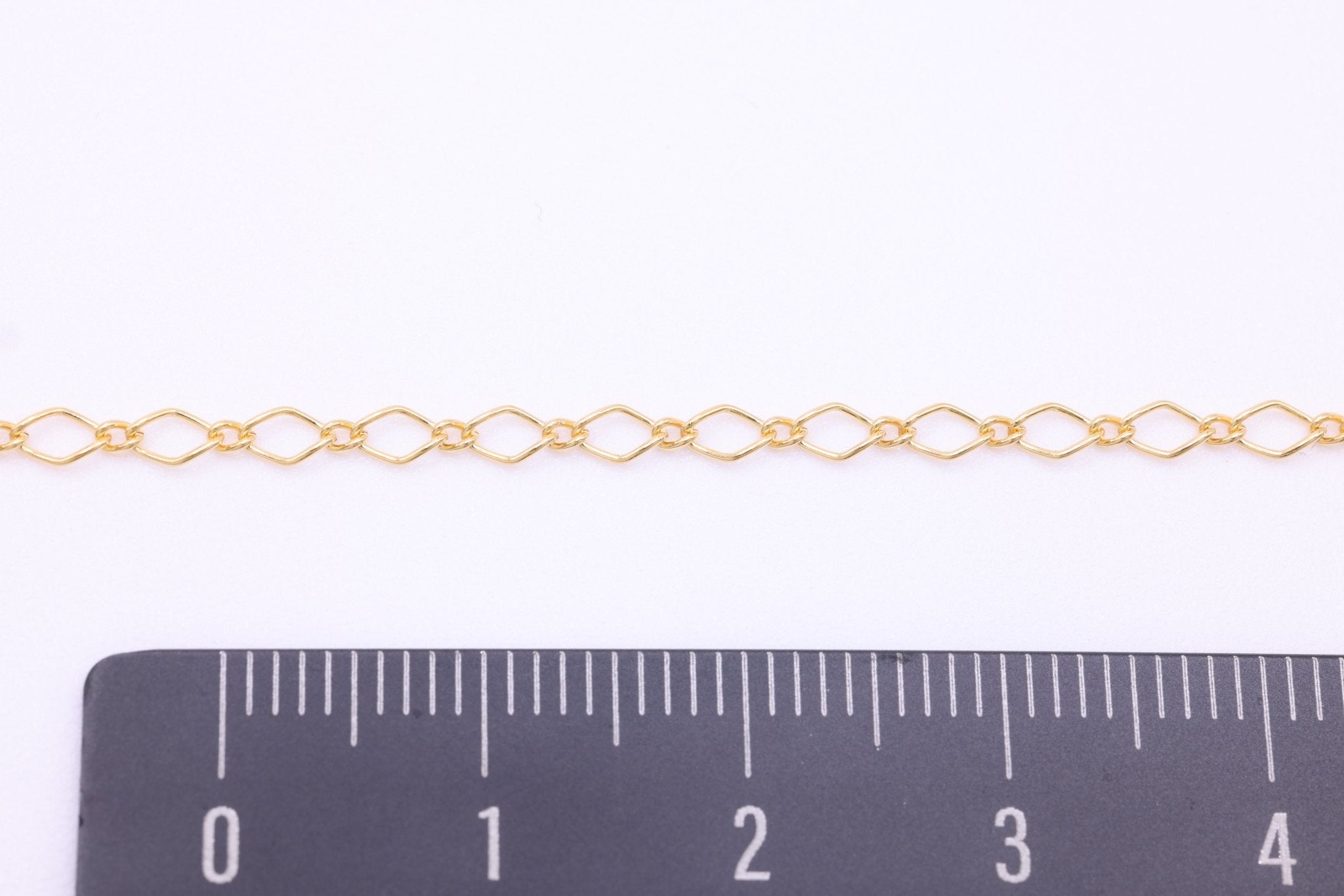 2.5mm Marquis Long & Short Chain, 14/20 Gold - Filled, Wholesale, Pay Per Foot, Jewelry Making Chain - HarperCrown