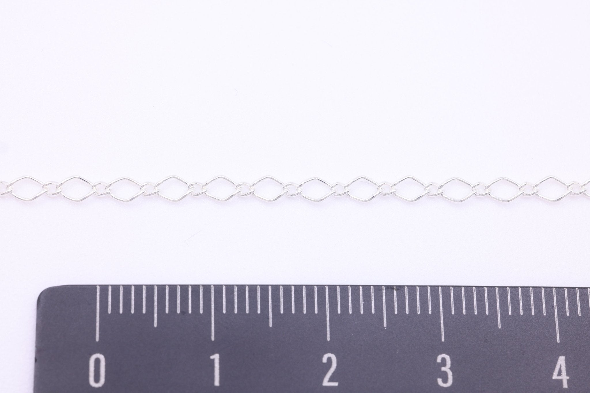 2.5mm Marquis Long & Short Chain, 925 Sterling Silver, Wholesale, Pay Per Foot, Jewelry Making Chain - HarperCrown