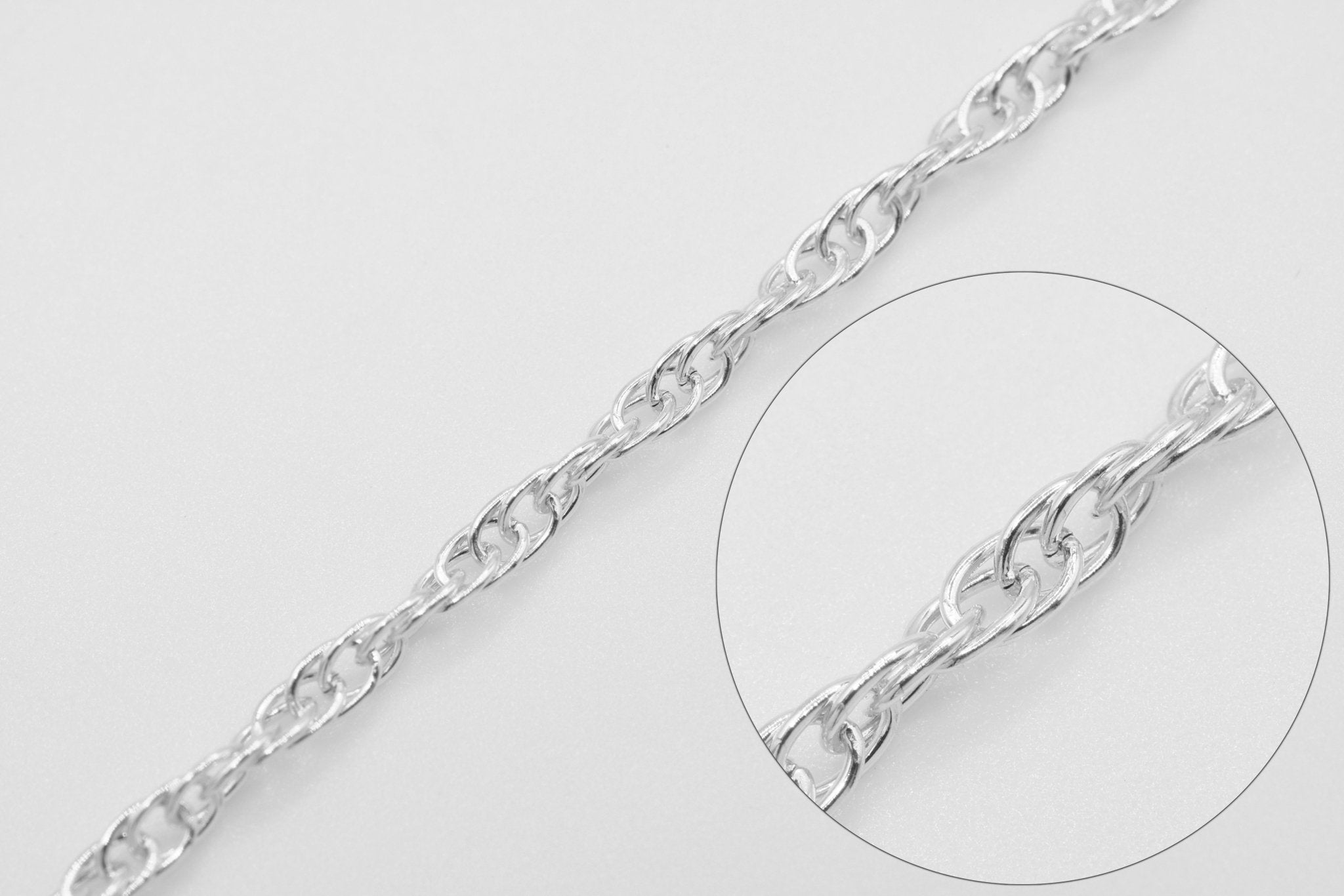 2.5mm Wheat Chain, 925 Sterling Silver, Wholesale Jewelry Making Wheat Chain - HarperCrown