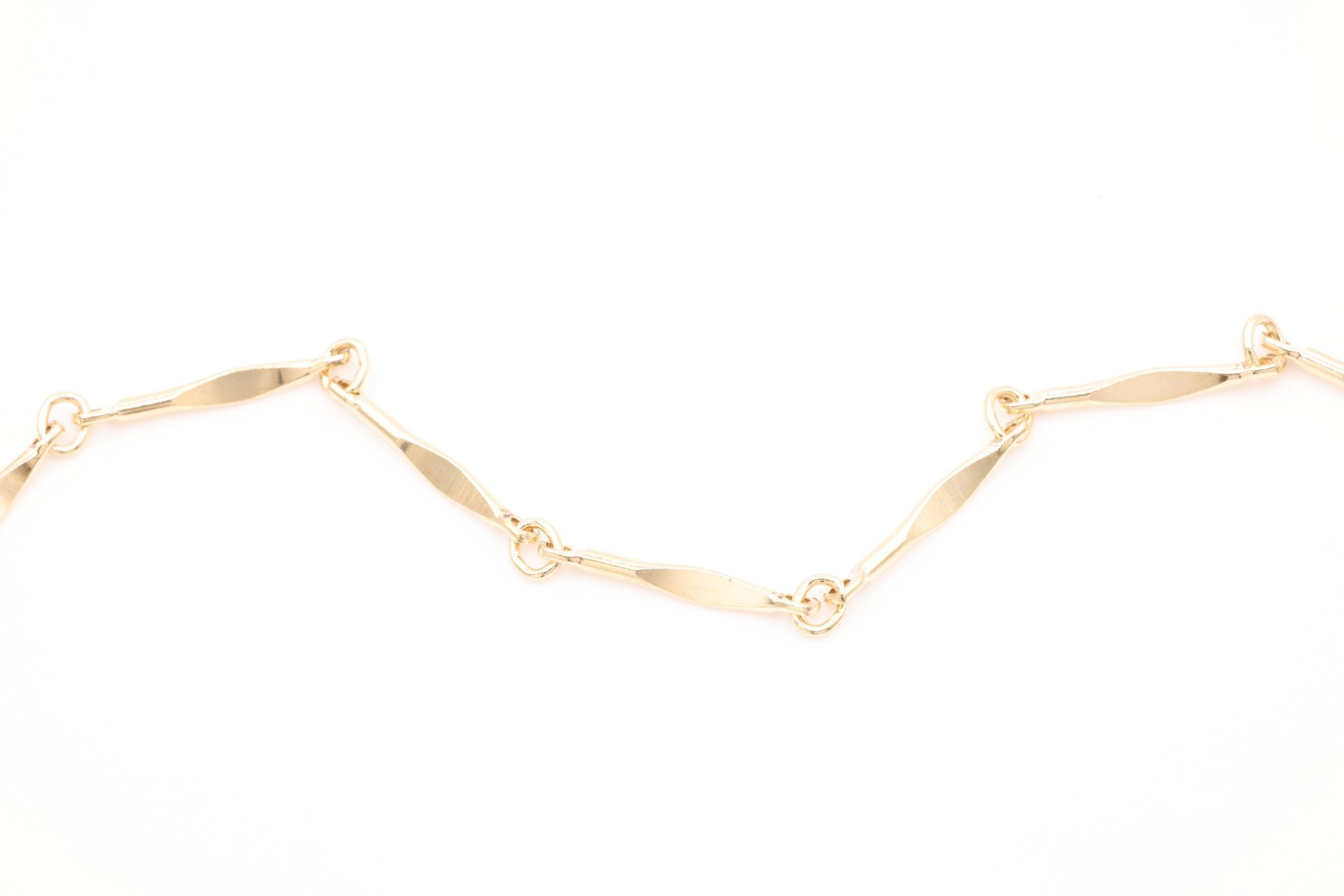 2.5mm x 13mm Marquise Bar Chain, 14K Gold-Filled, Pay Per Foot, Jewelry Making Chain - HarperCrown