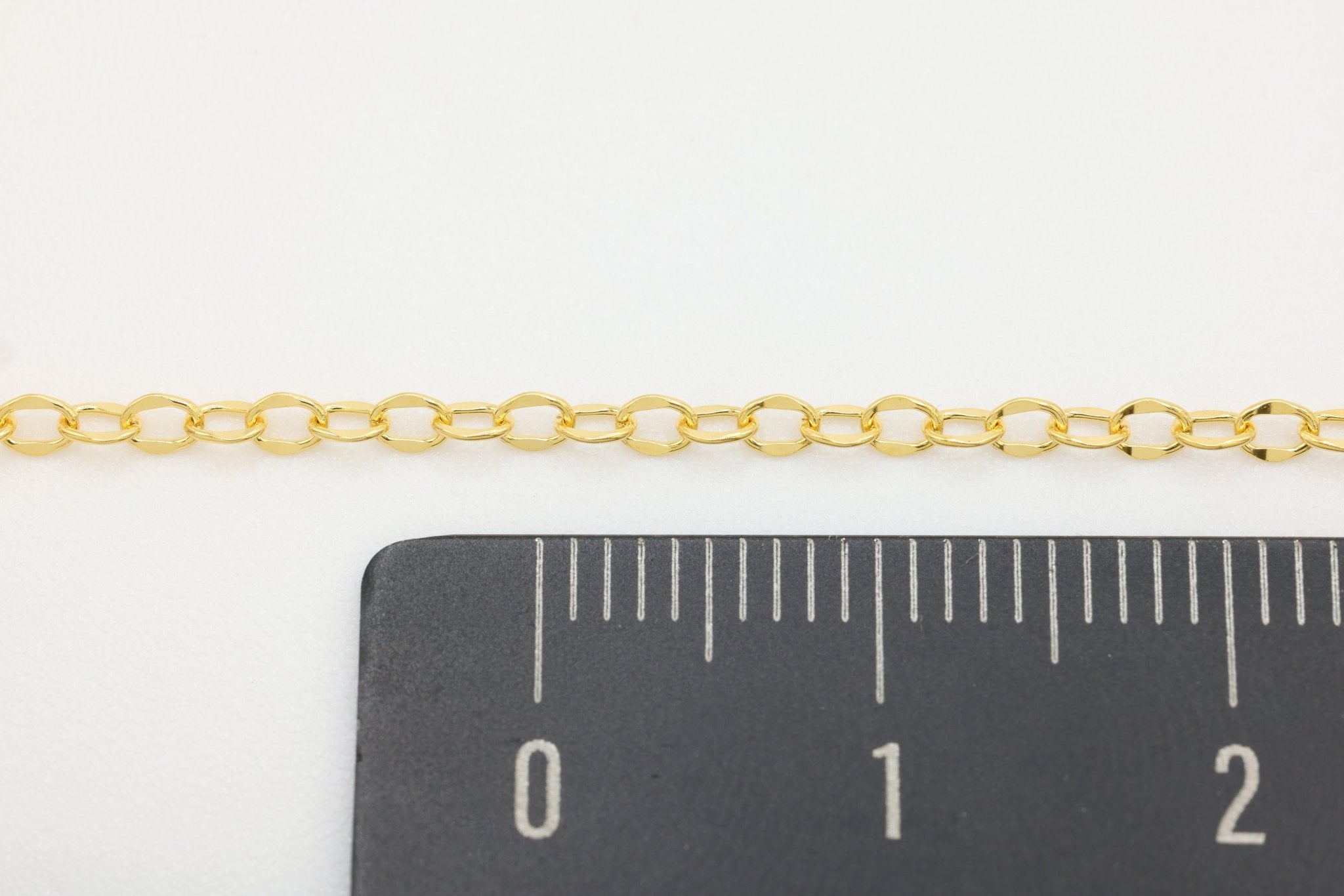 2mm Dapped Cable Chain, 14/20 Gold-Filled, Wholesale, Pay Per Foot, Jewelry Making Chain - HarperCrown