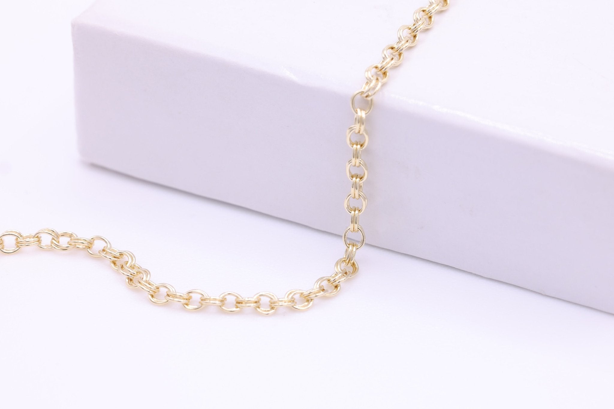 2mm Double Cable Chain, 14/20 Gold - Filled, Wholesale, Pay Per Foot, Jewelry Making Chain - HarperCrown