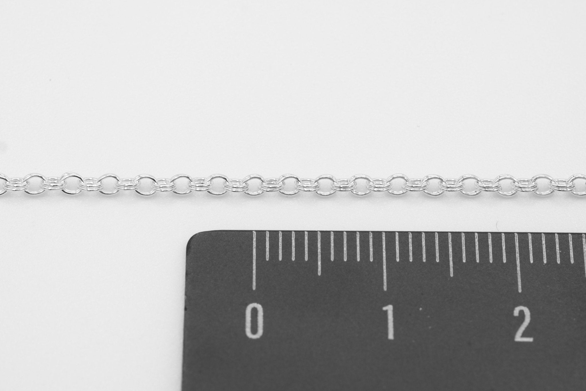 2mm Double Cable Chain, 925 Sterling Silver, Wholesale, Pay Per Foot, Jewelry Making Chain - HarperCrown