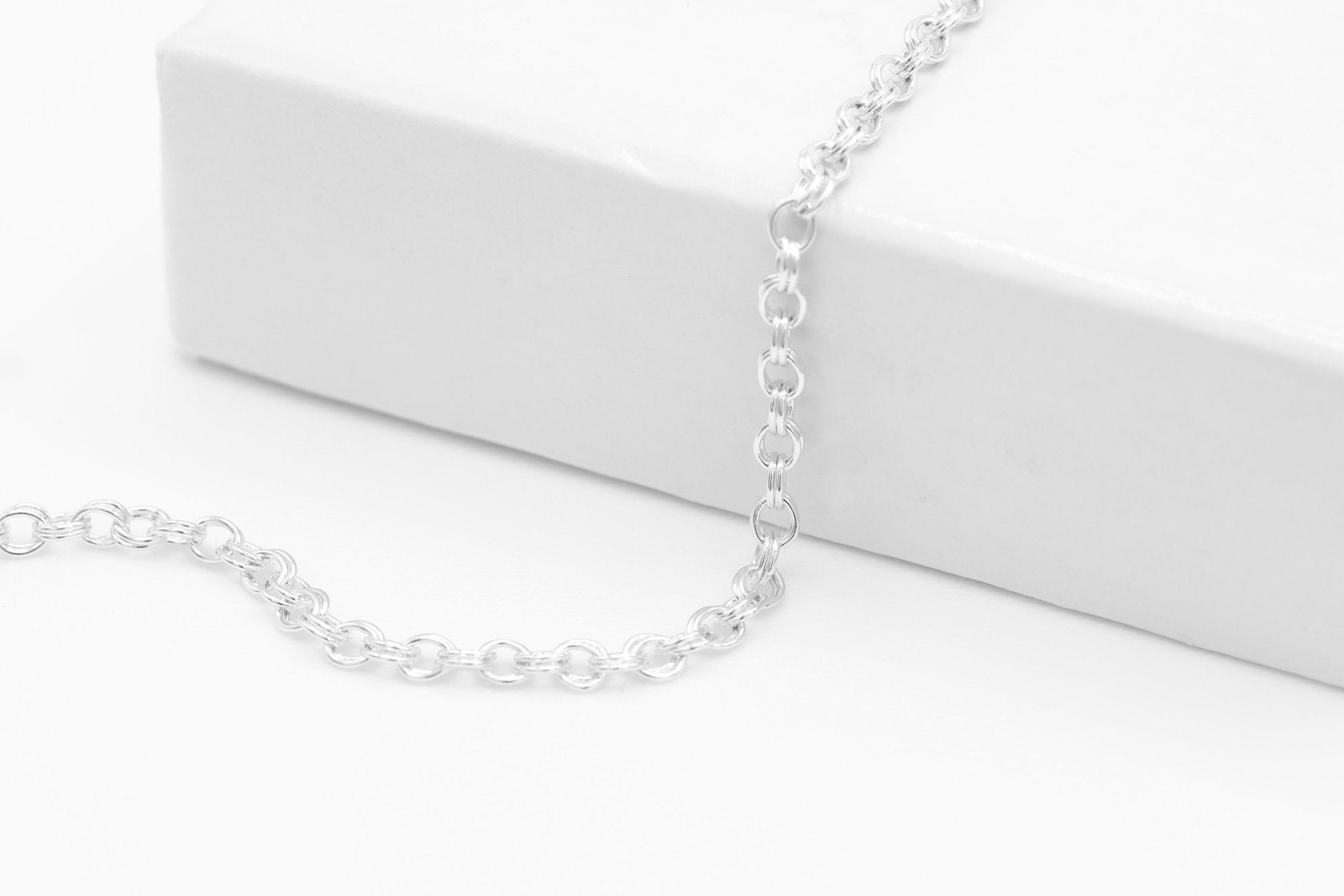 2mm Double Cable Chain, 925 Sterling Silver, Wholesale, Pay Per Foot, Jewelry Making Chain - HarperCrown