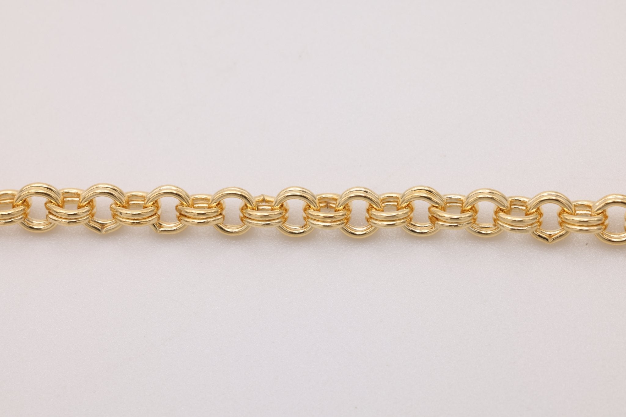 2mm Double Cable Chain, Gold - Filled, Bulk DIY Spool Pay Per Foot Jewelry Making Chain - HarperCrown