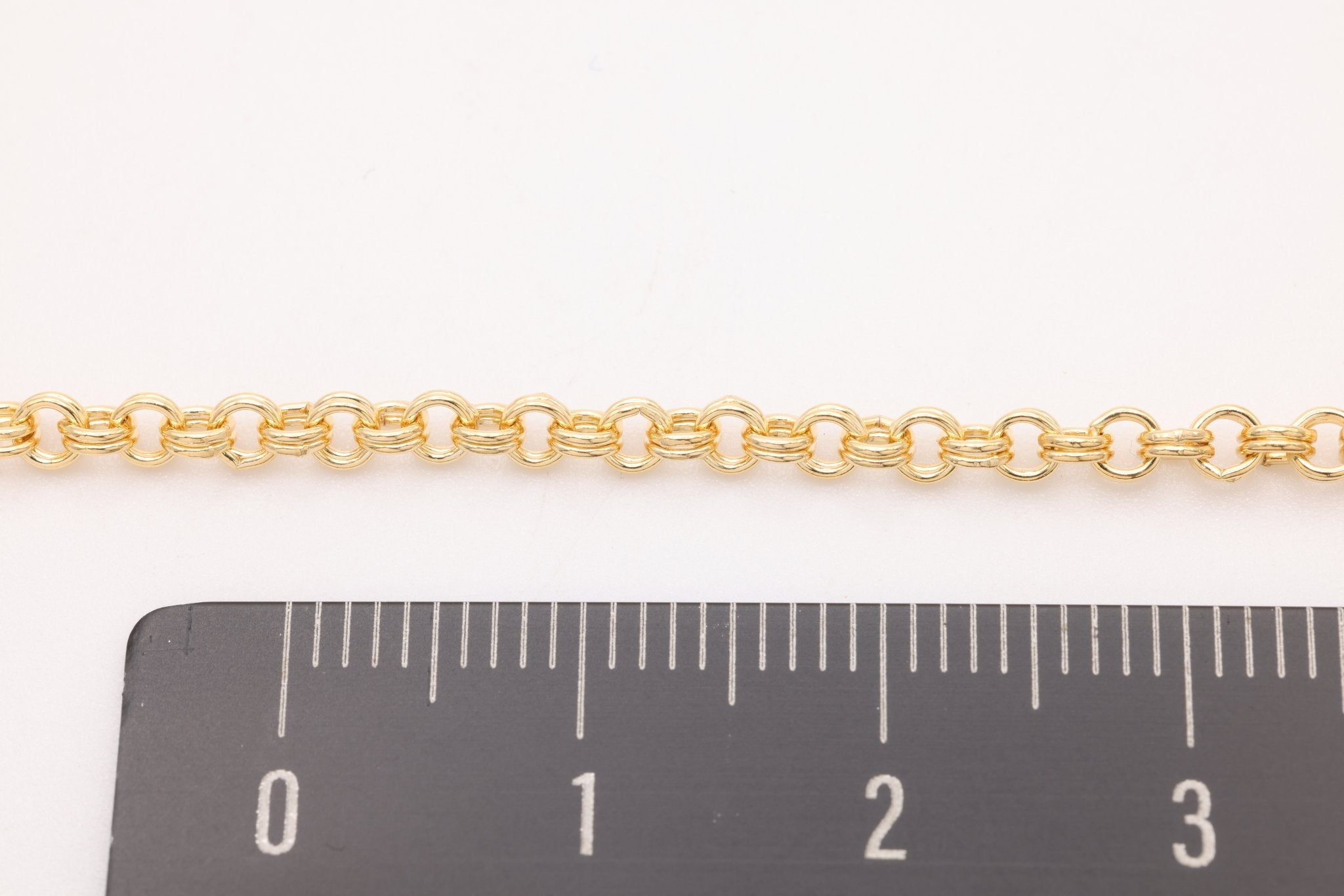 2mm Double Cable Chain, Gold - Filled, Bulk DIY Spool Pay Per Foot Jewelry Making Chain - HarperCrown