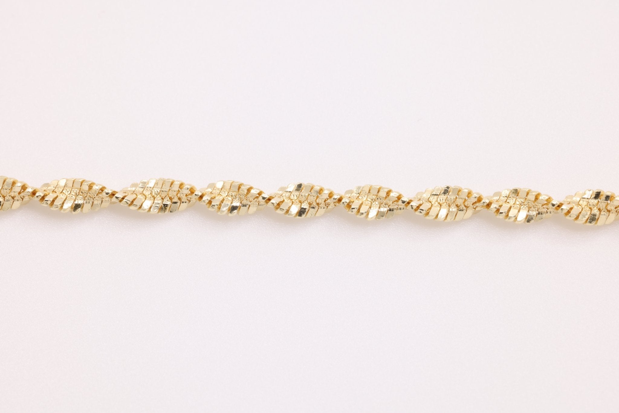 2mm Twisted Herringbone Finished Necklace Chain, Gold - Plated over Sterling Silver with Lobster Clasps, Layering Necklace Bulk Jewelry - HarperCrown