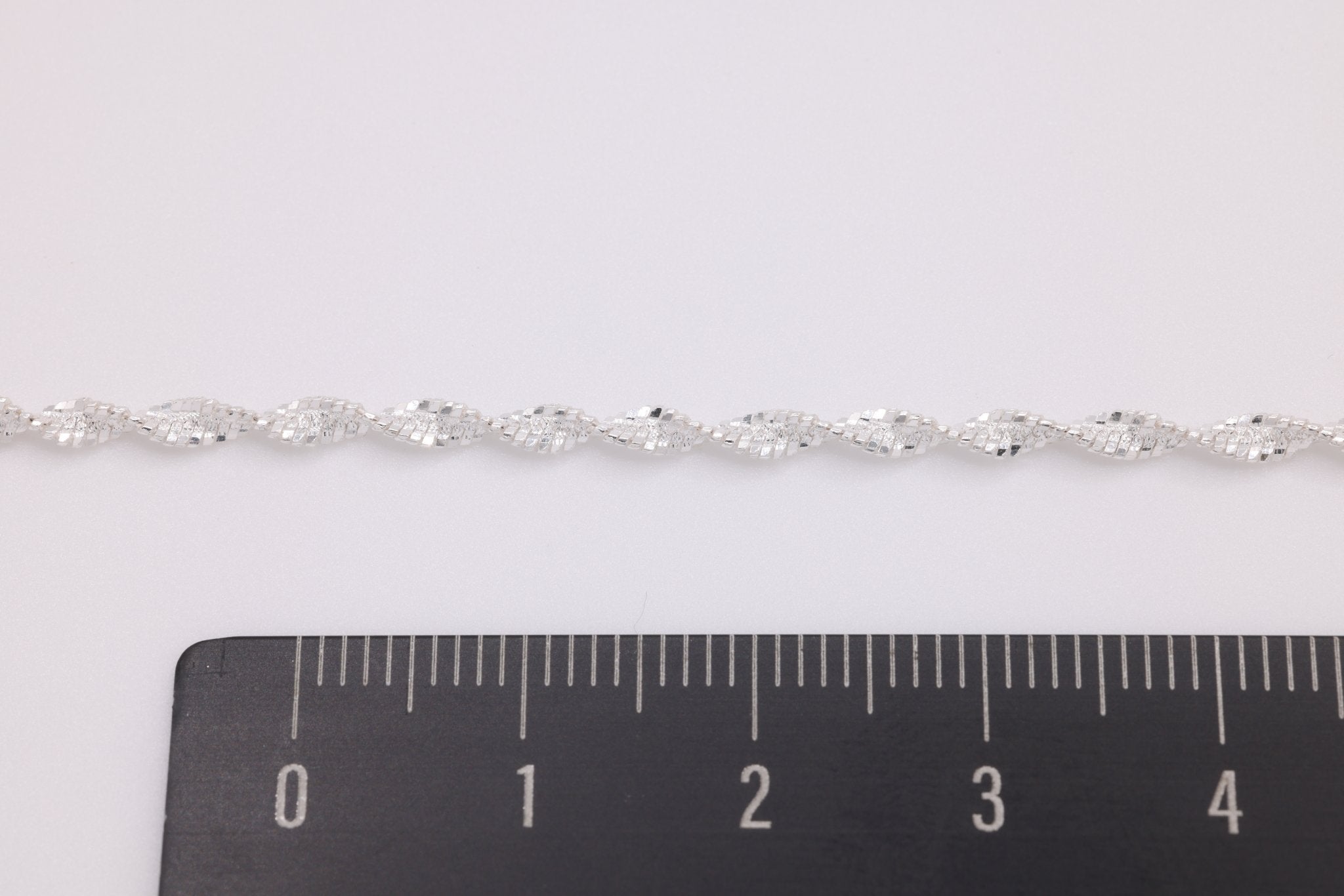 2mm Twisted Herringbone Finished Necklace Chain, Sterling Silver with Lobster Clasps, Layering Necklace Bulk Jewelry - HarperCrown