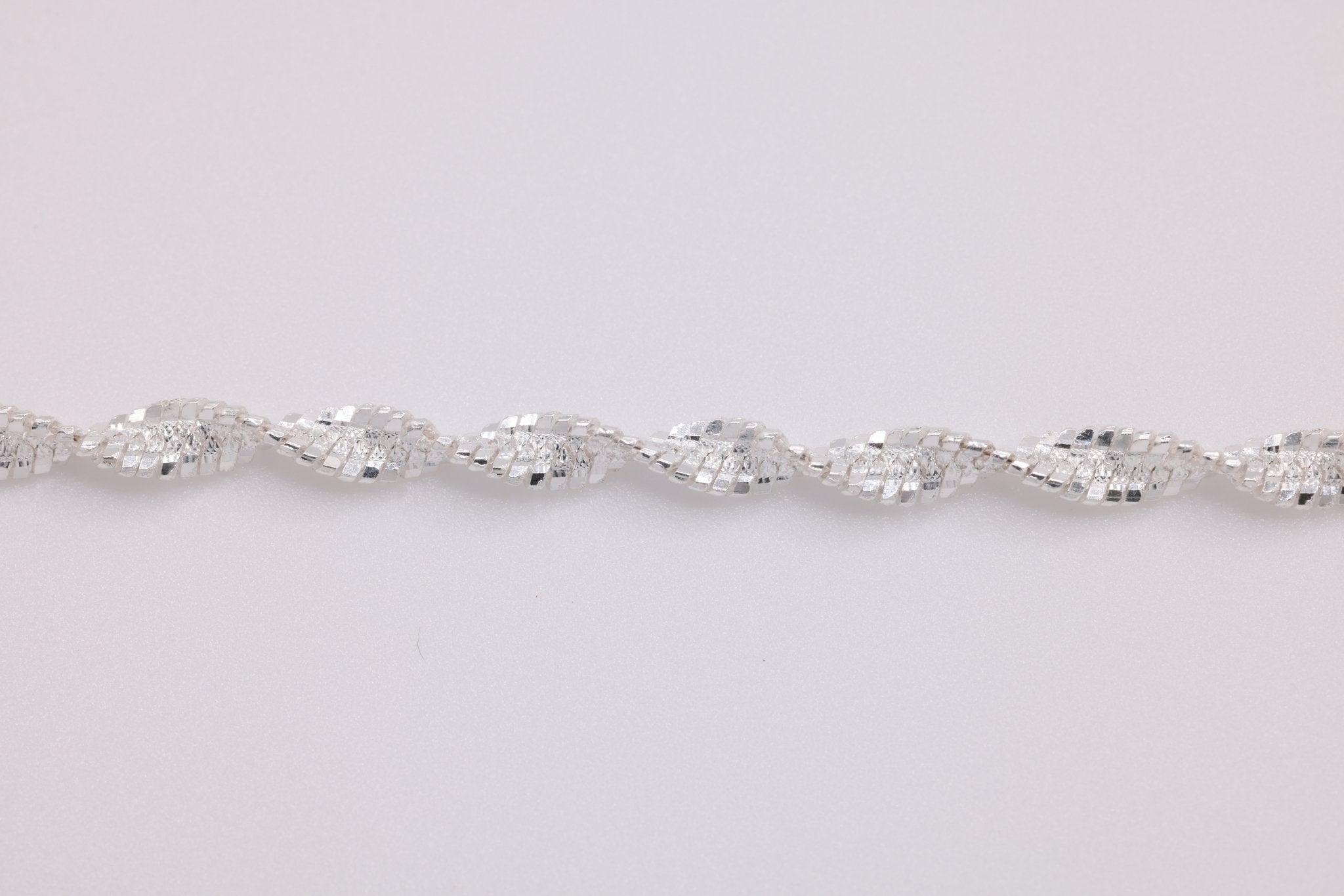 2mm Twisted Herringbone Finished Necklace Chain, Sterling Silver with Lobster Clasps, Layering Necklace Bulk Jewelry - HarperCrown