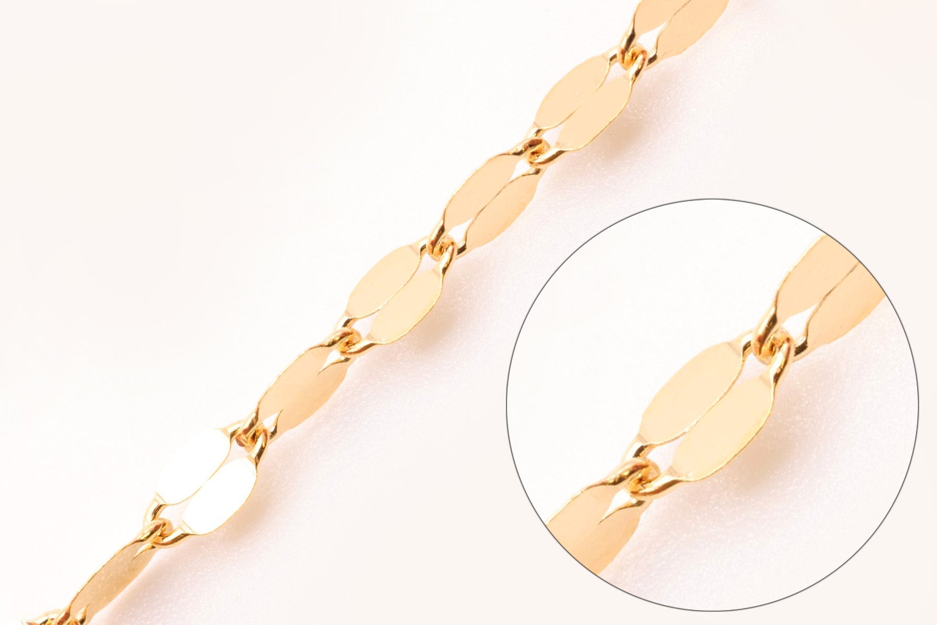 2mm x 2.5mm Dapped Chain, Gold - Filled, Bulk Spool Pay Per Foot Jewelry Making Chain - HarperCrown