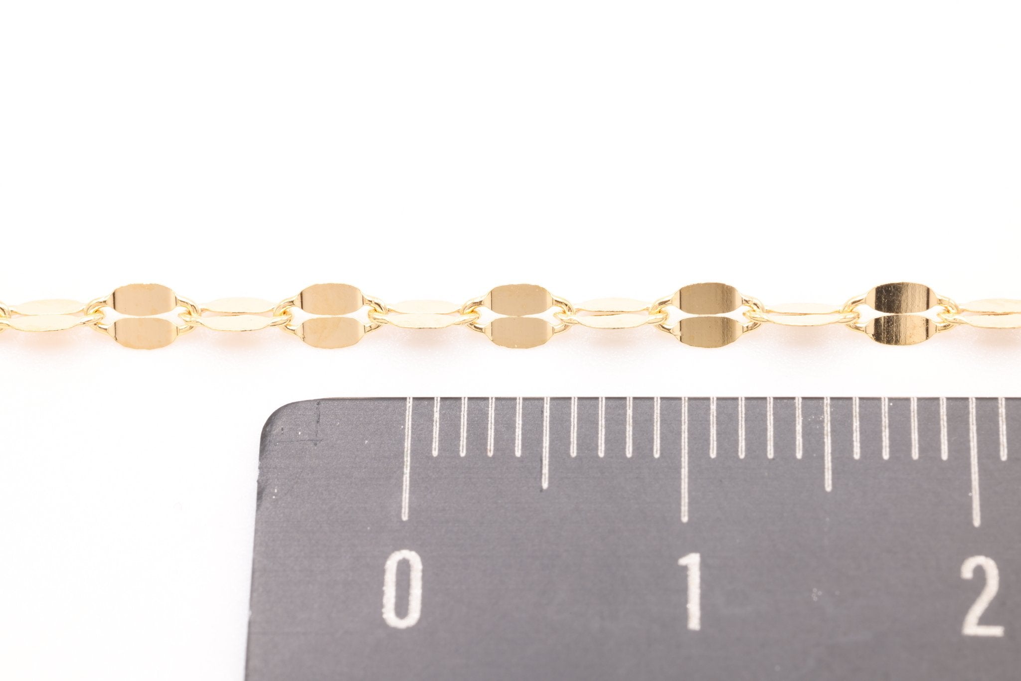 2mm x 2.5mm Dapped Chain, Gold - Filled, Bulk Spool Pay Per Foot Jewelry Making Chain - HarperCrown