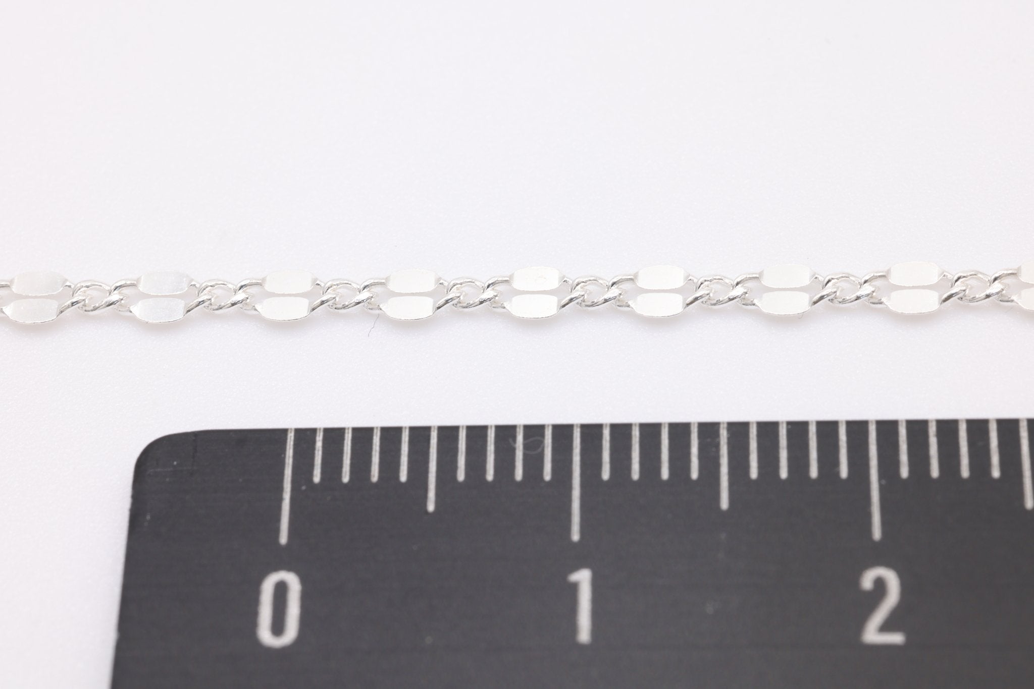 2mm x 2mm Dapped Link Chain, 925 Sterling Silver, Spool or Footage Chain - HarperCrown