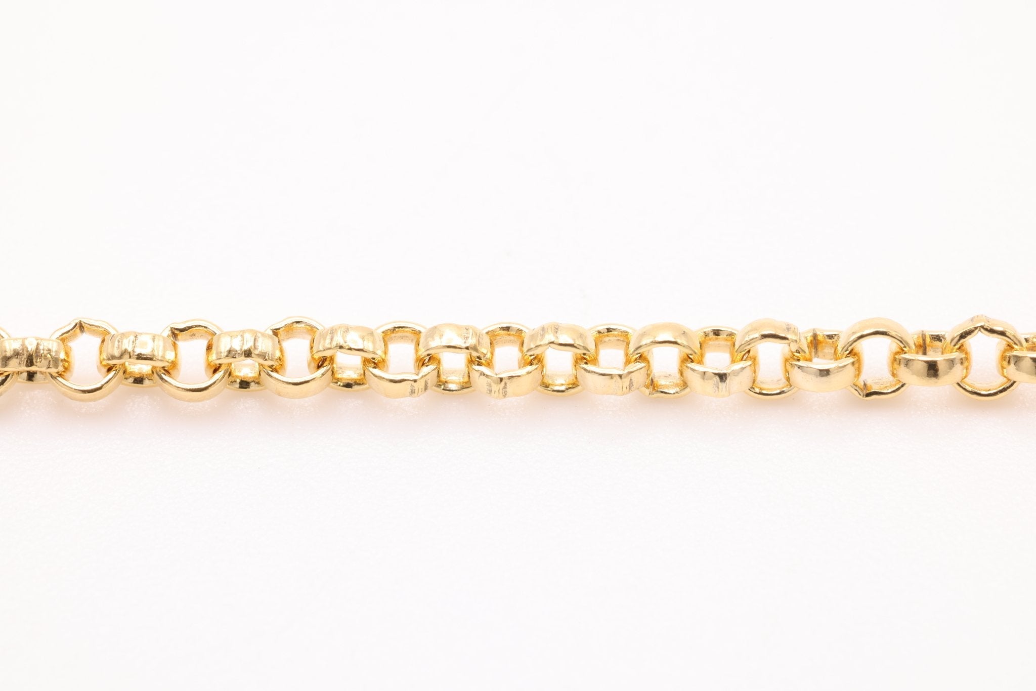 2mm x 2mm Rolo Chain, Gold - Filled, Bulk DIY Spool Pay Per Foot Jewelry Making Chain - HarperCrown