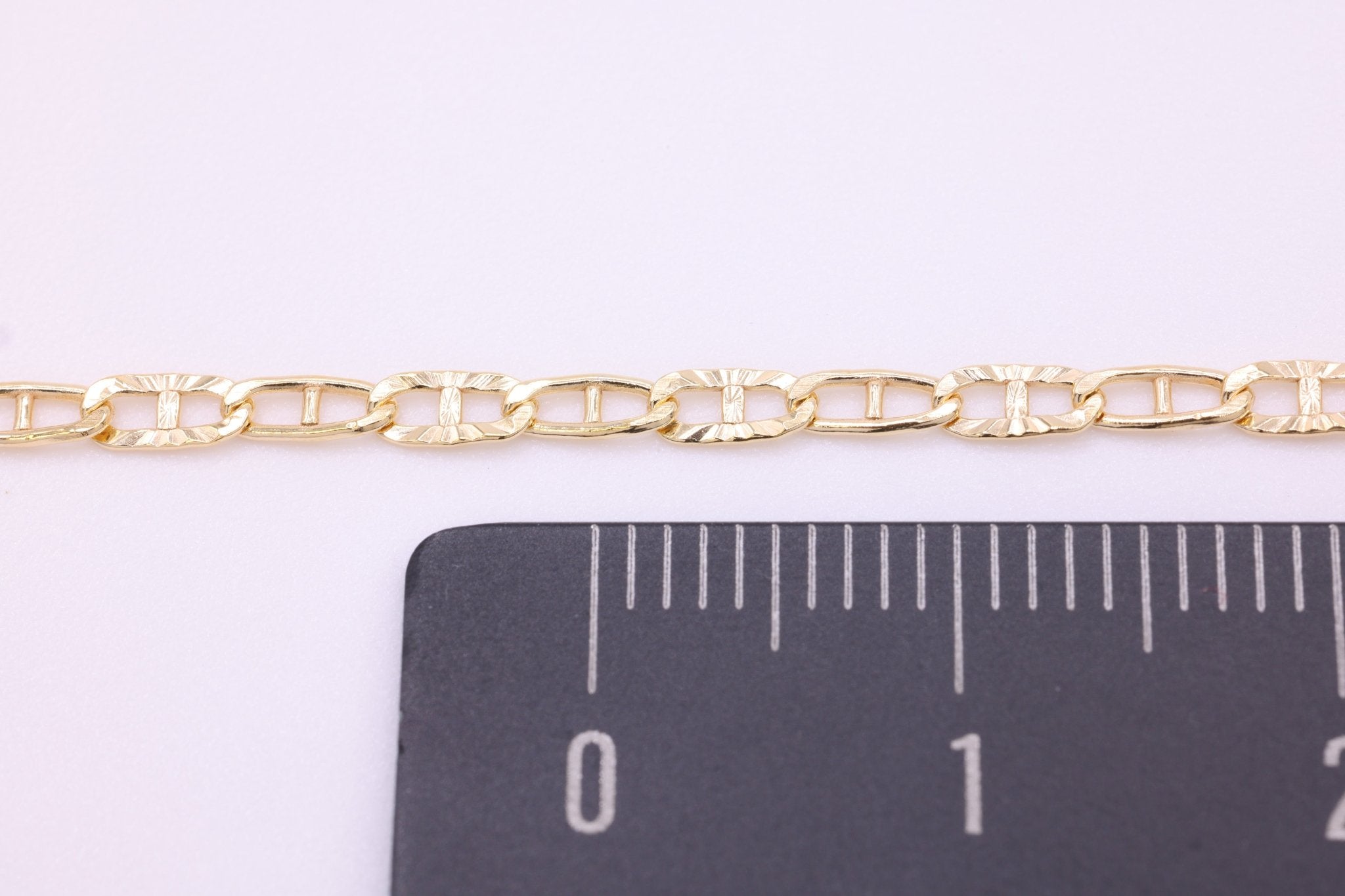 2mm x 4mm Anchor Starburst Chain, 14/20 Gold - Filled, Wholesale, Pay Per Foot, Jewelry Making Chain - HarperCrown