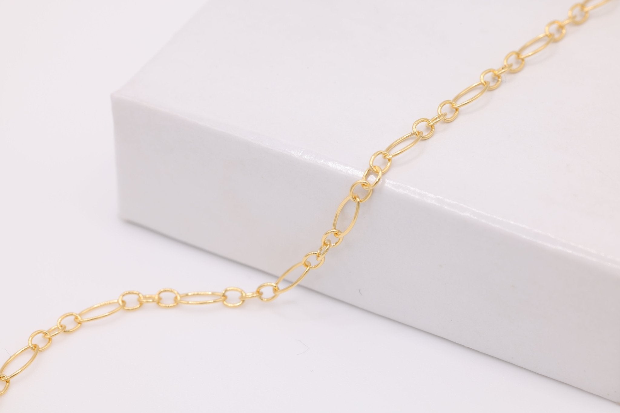 2mm x 4mm Long & Short Oval Chain, 14/20 Gold - Filled - HarperCrown