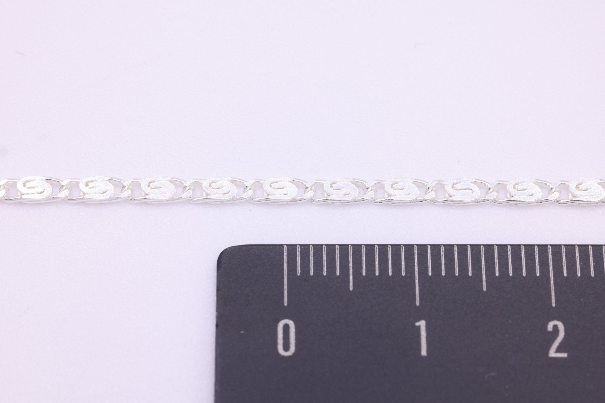2mm x 5mm Scroll Chain, 925 Sterling Silver, Pay Per Foot, Bulk DIY Spool Jewelry Making Chain - HarperCrown