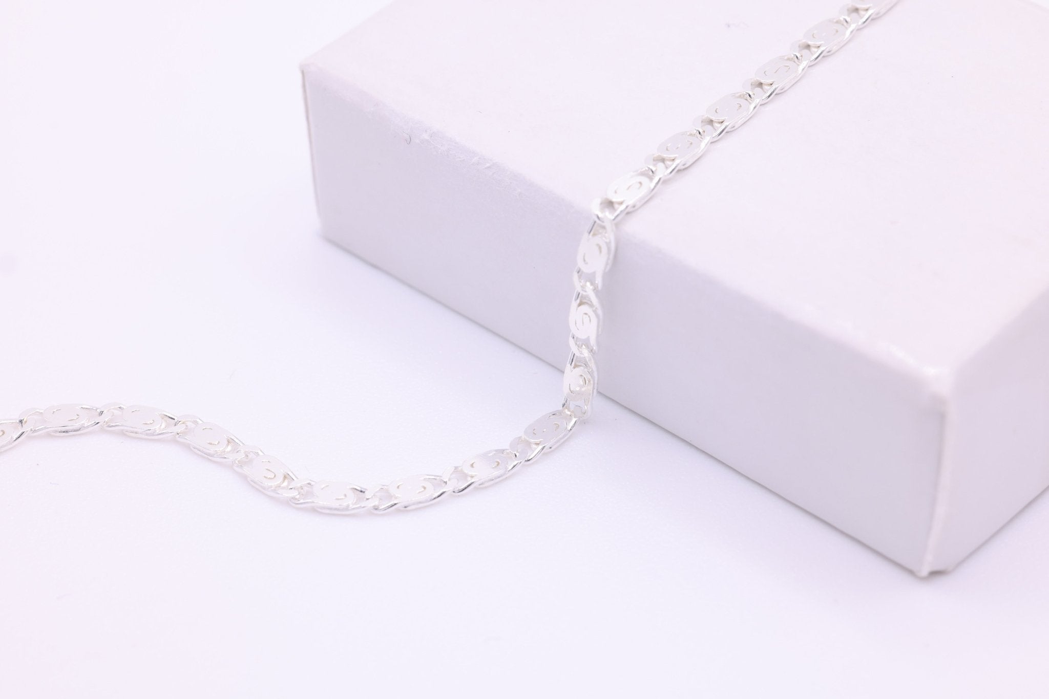 2mm x 5mm Scroll Chain, 925 Sterling Silver, Pay Per Foot, Bulk DIY Spool Jewelry Making Chain - HarperCrown