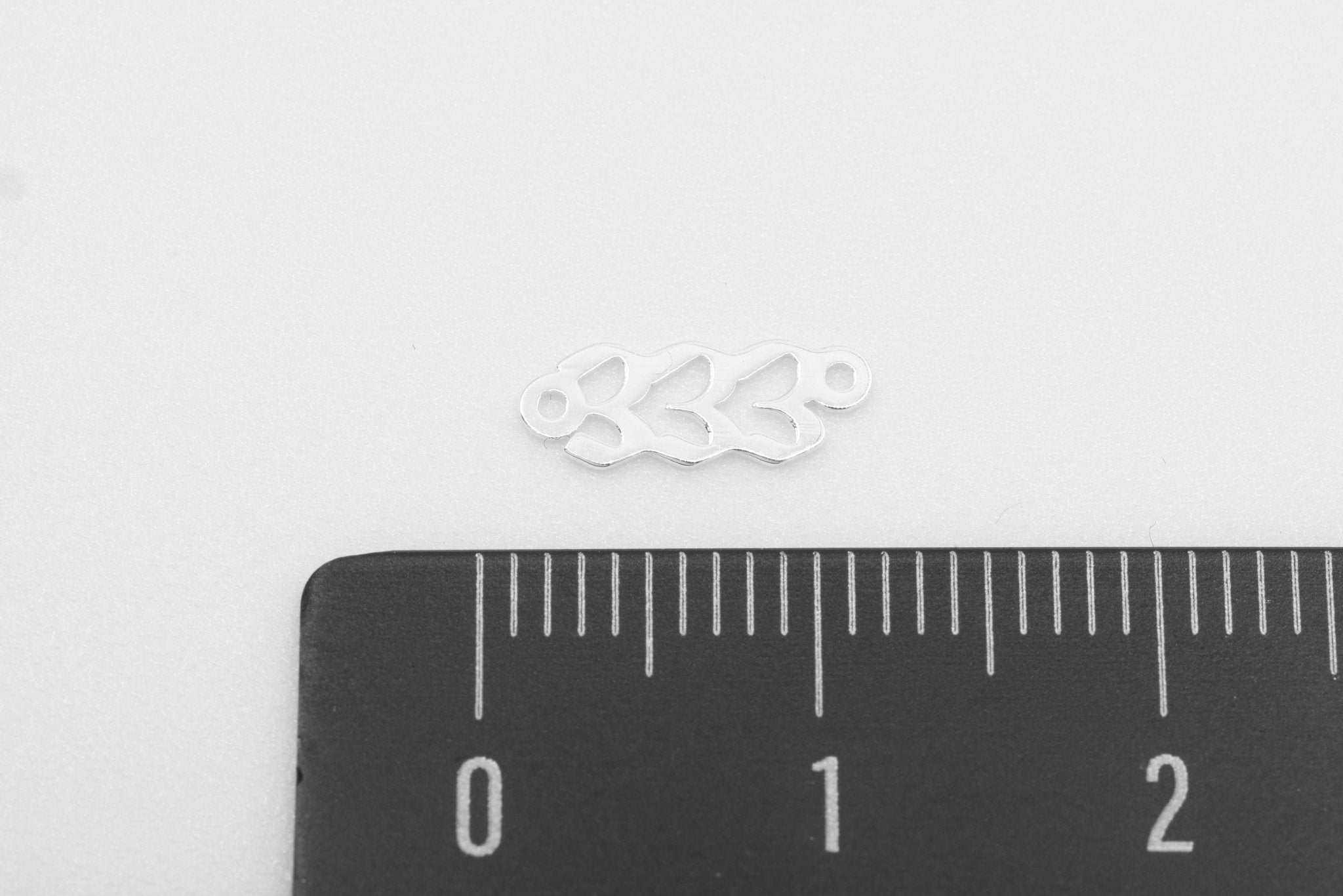 333 Angel Number Charm, 925 Sterling Silver, 9mm x 3mm, Bulk DIY Wholesale Jewelry Making Charm - HarperCrown