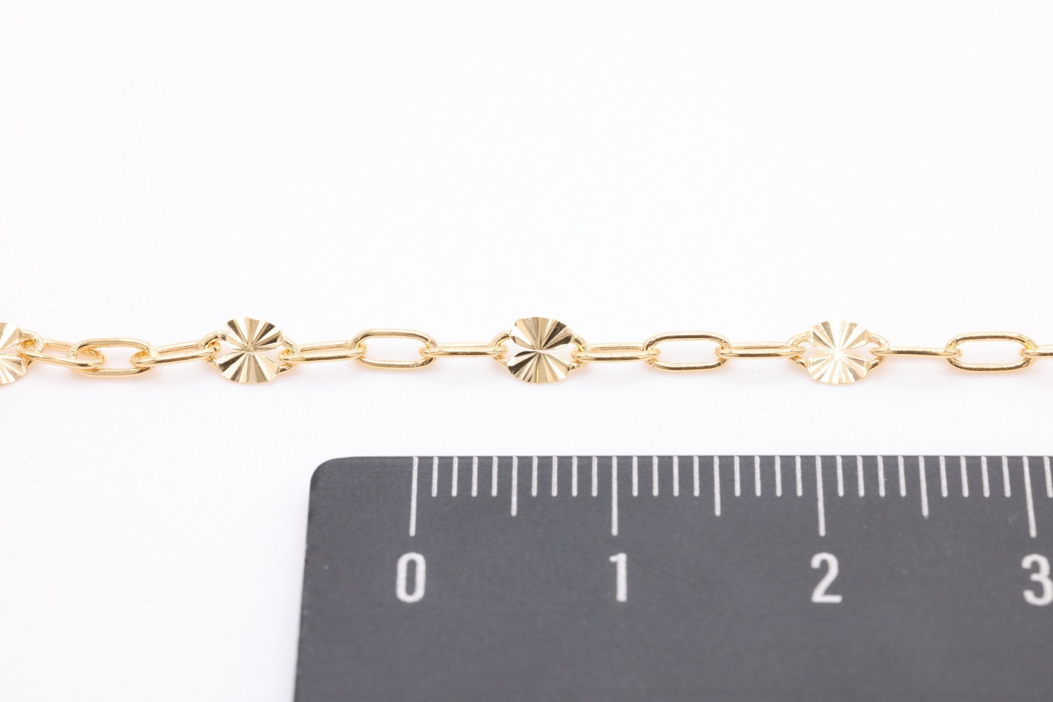 3.3mm Starburst Diamond Cut Chain, 925 Sterling Silver, Pay Per Foot, Jewelry Making Chain - HarperCrown