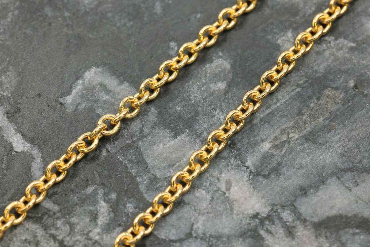 3.5mm Cable Chain, 14/20 Gold-Filled, Wholesale, Pay Per Foot, Jewelry Making Chain - HarperCrown