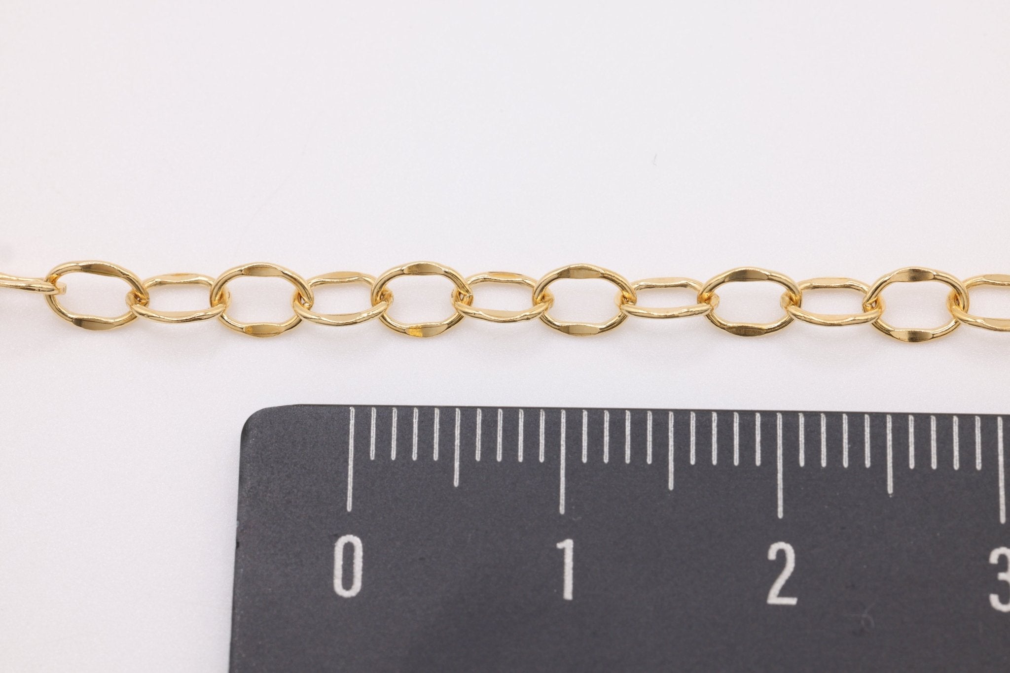 3.5mm Dapped Cable Chain, 14/20 Gold - Filled or 925 Sterling Silver, Bulk Pay Per Foot Uncut Spools For Jewelers - HarperCrown