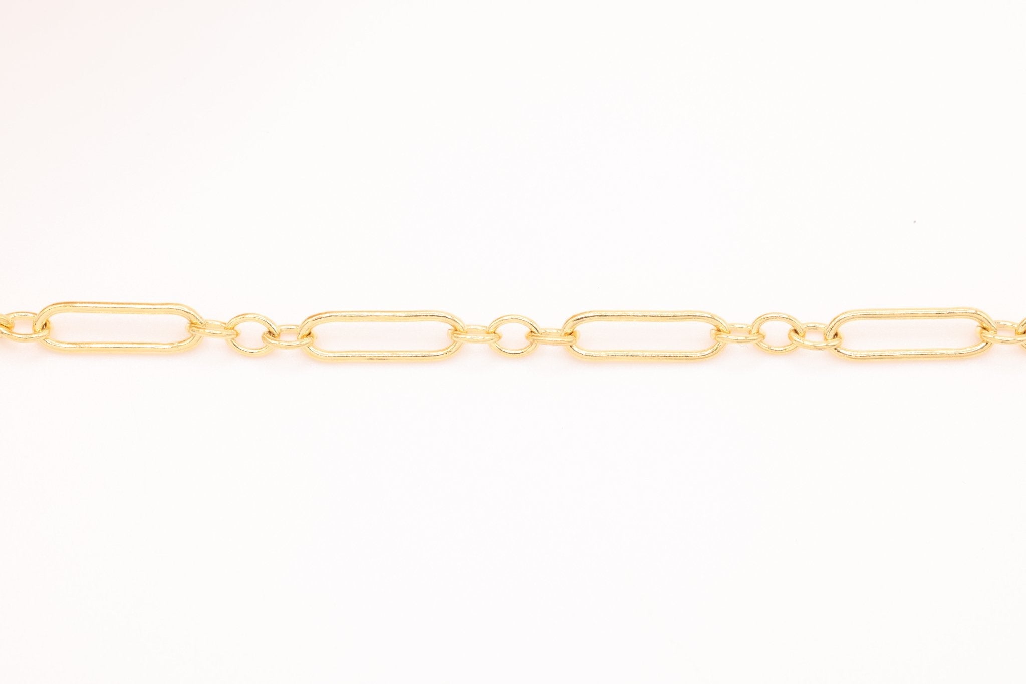 3mm Long & Short Cable Chain, Gold - Filled or Sterling Silver, Bulk Pay Per Foot Uncut Spools For Jewelers - HarperCrown