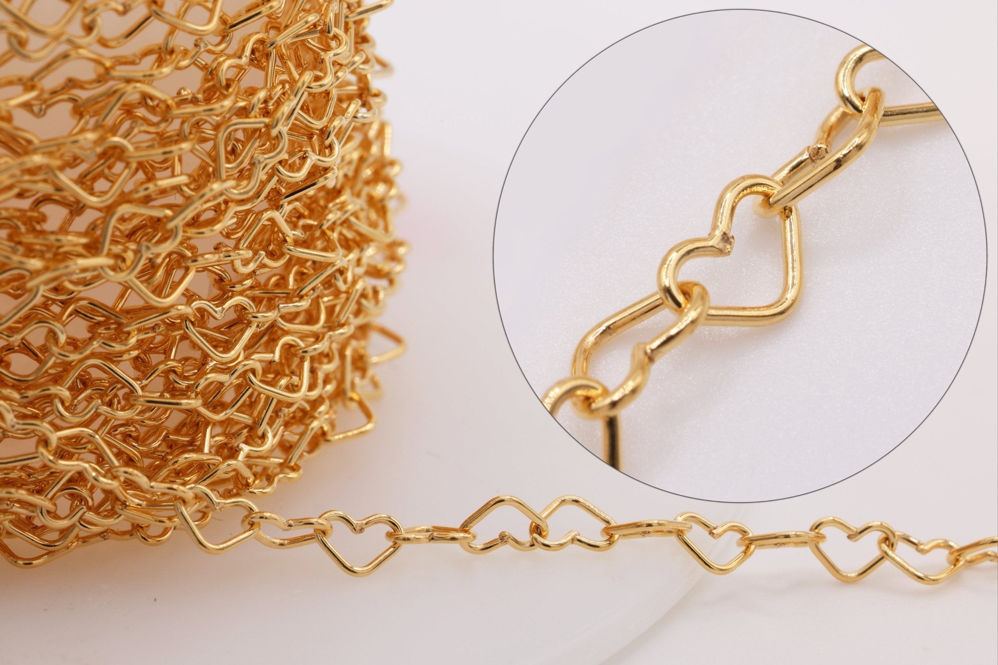 3mm x 3mm Heart Necklace, 14/20 Gold - Filled, Wholesale, Finished and Ready to Wear - HarperCrown