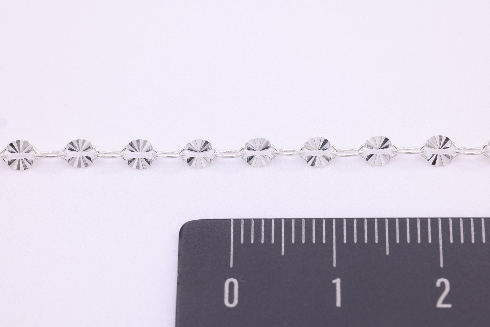 3mm x 4mm Starburst Chain, 925 Sterling Silver, Wholesale, Pay Per Foot, Jewelry Making Chain - HarperCrown