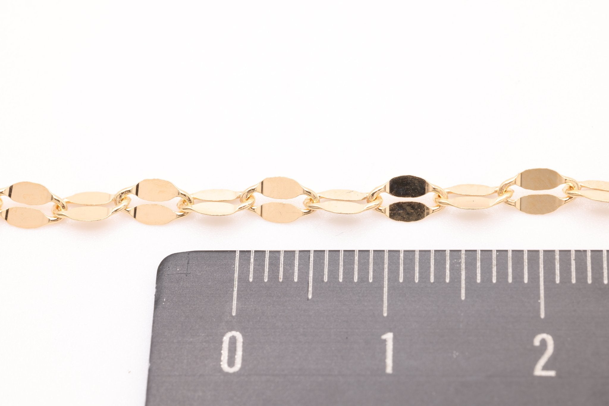3mm x 5mm Dapped Chain, Gold - Filled, Bulk Spool Pay Per Foot Jewelry Making Chain - HarperCrown