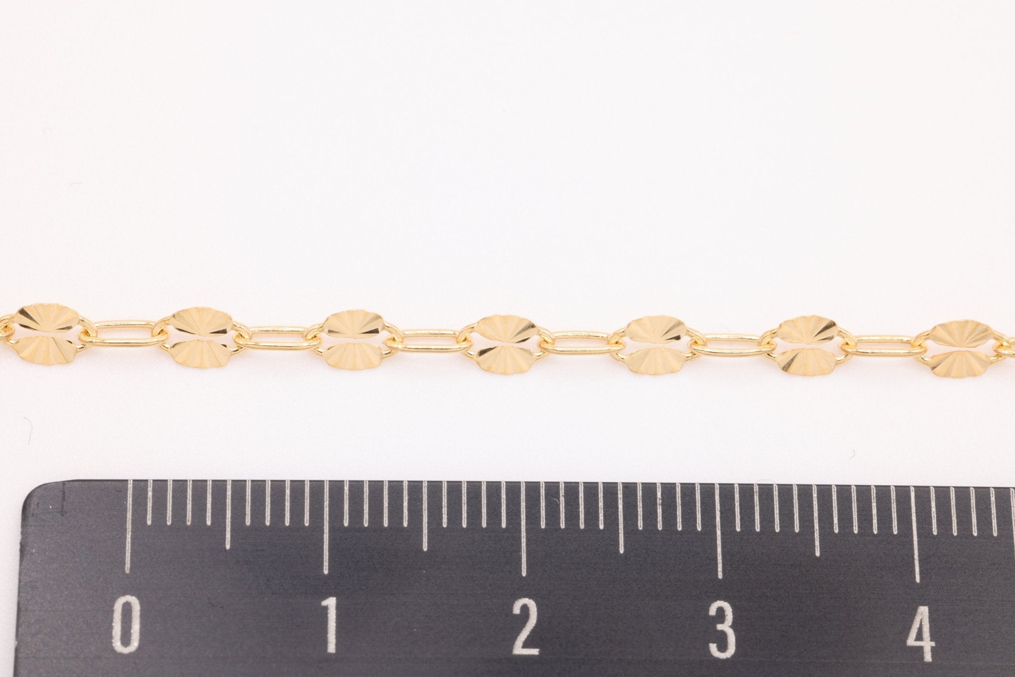 3mm x 5mm Starburst Diamond Cut Chain, 14K Gold - Filled, Bulk DIY Spool Pay Per Foot Jewelry Making Chain - HarperCrown