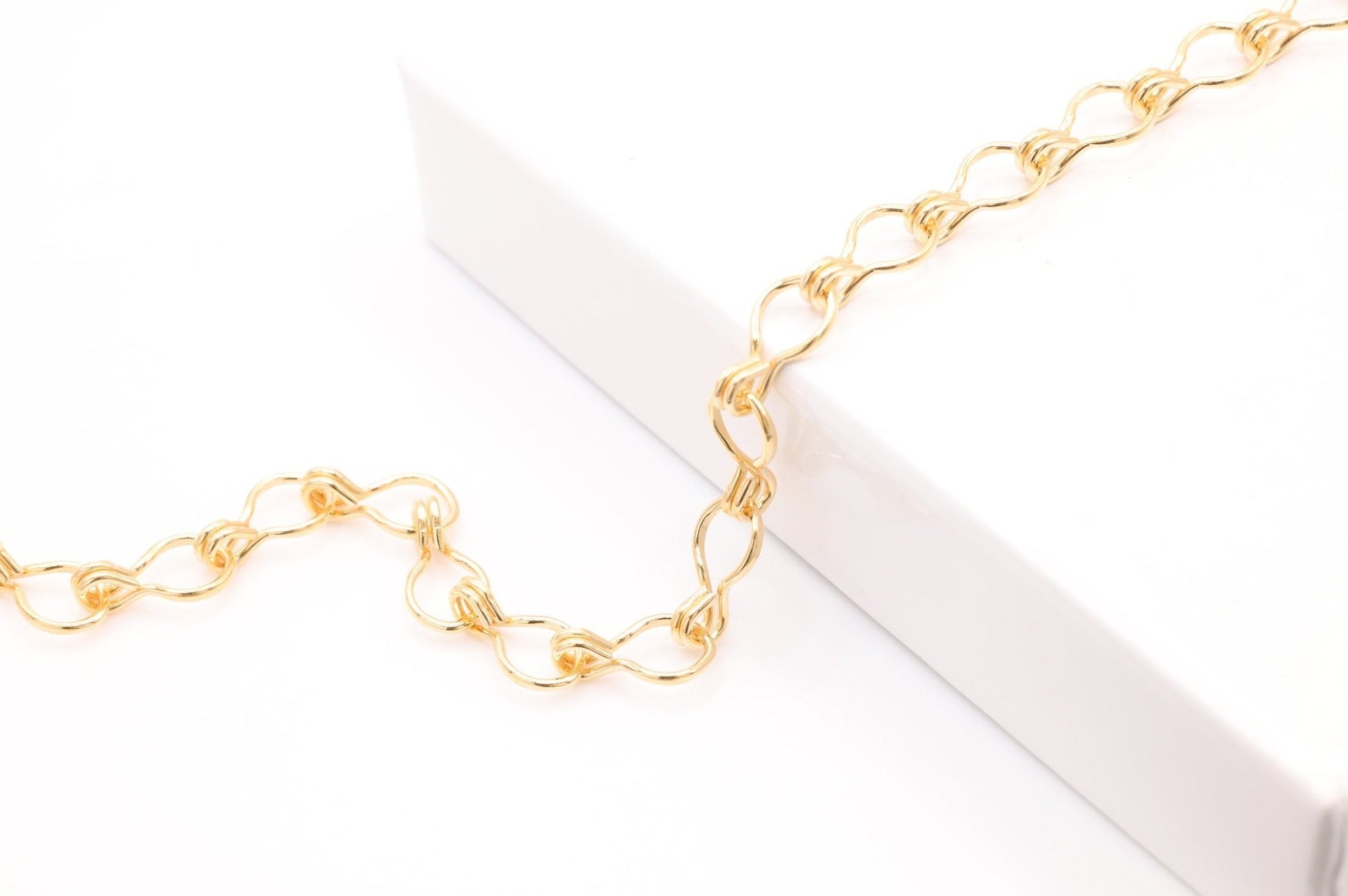 5mm Ladder Chain, 14K Gold-Filled, Pay Per Foot, Jewelry Making Chain - HarperCrown