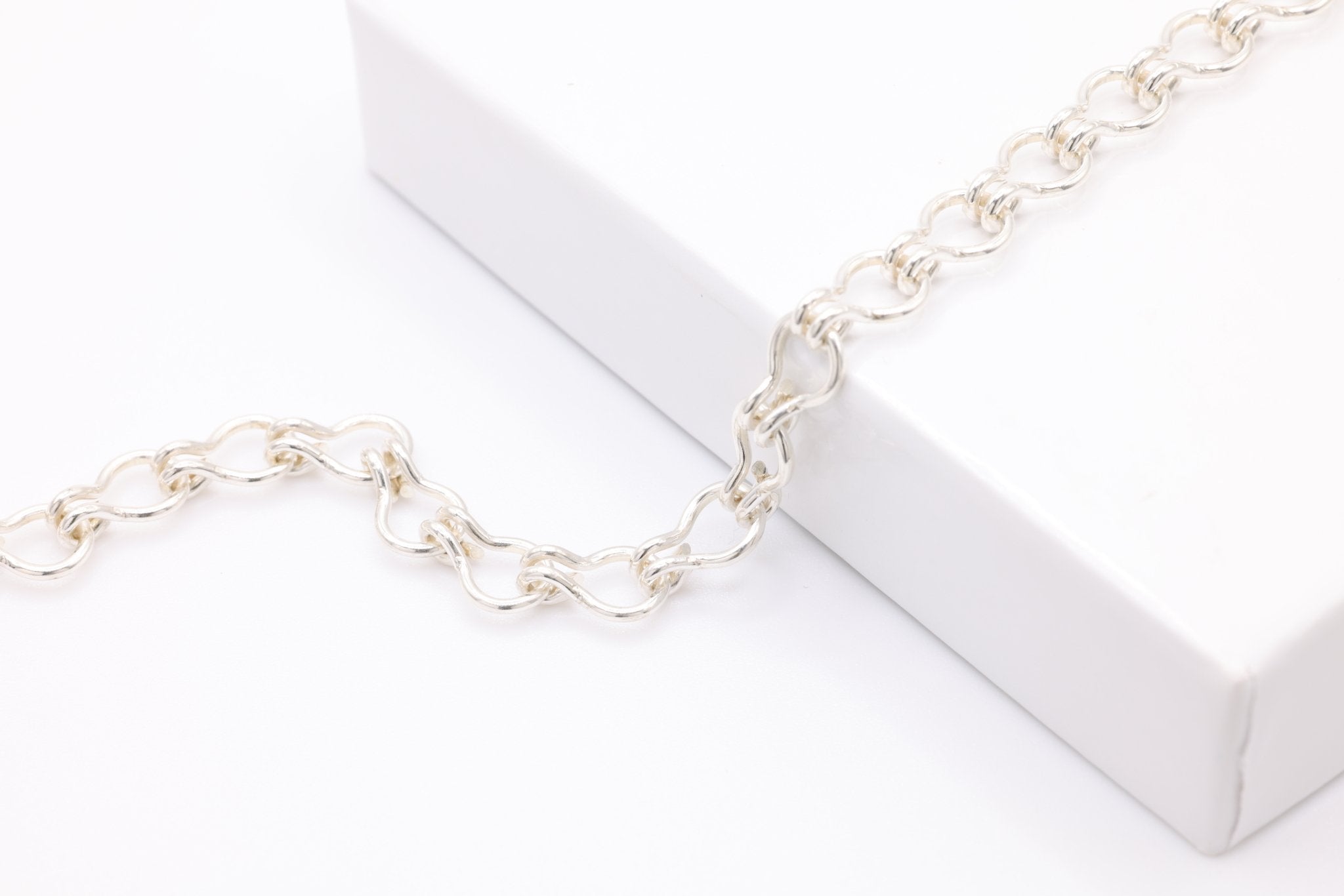 5mm Ladder Chain, Sterling Silver, Pay Per Foot, Jewelry Making Chain - HarperCrown